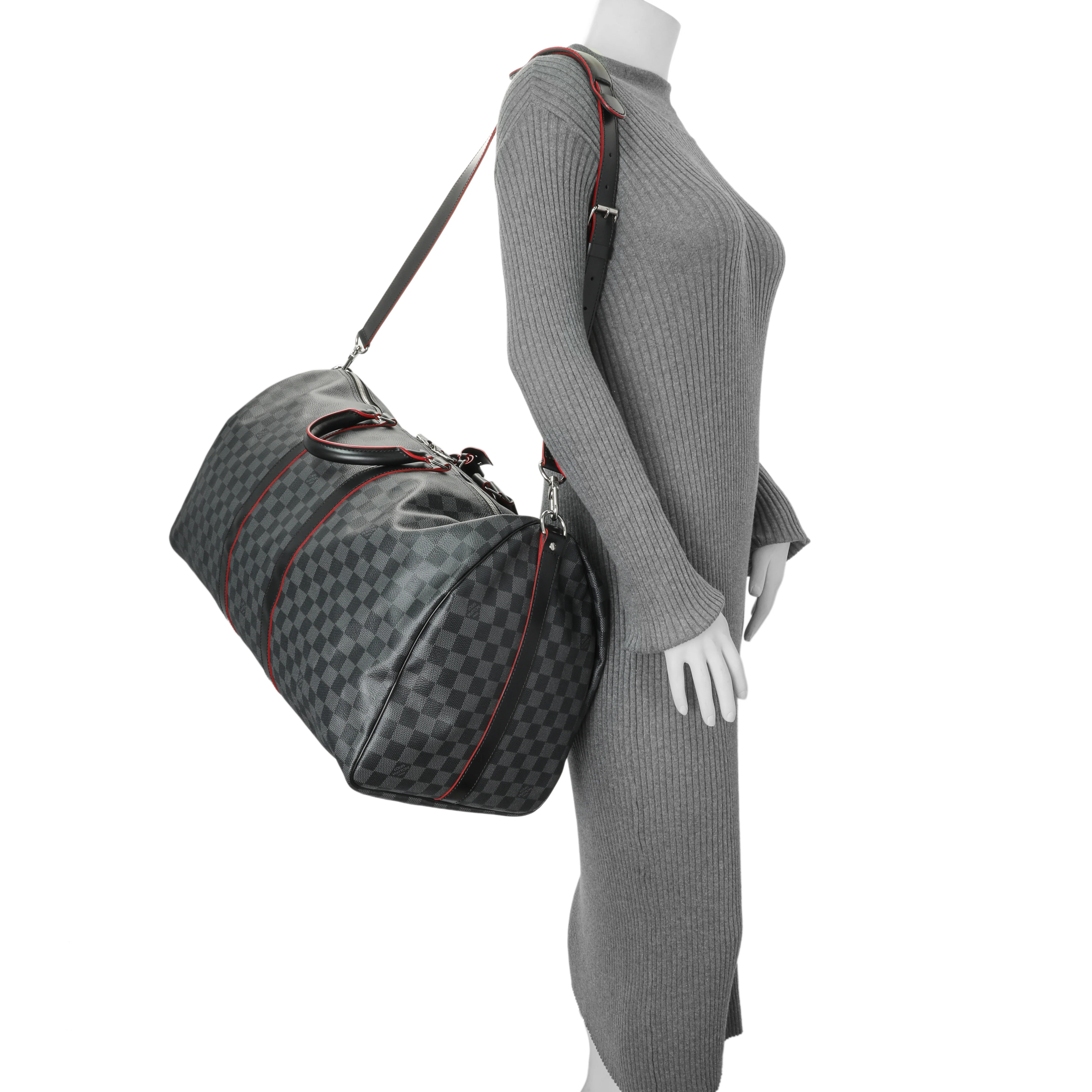 Louis Vuitton Damier Graphite Keepall 55 Bandouliere - Image 7
