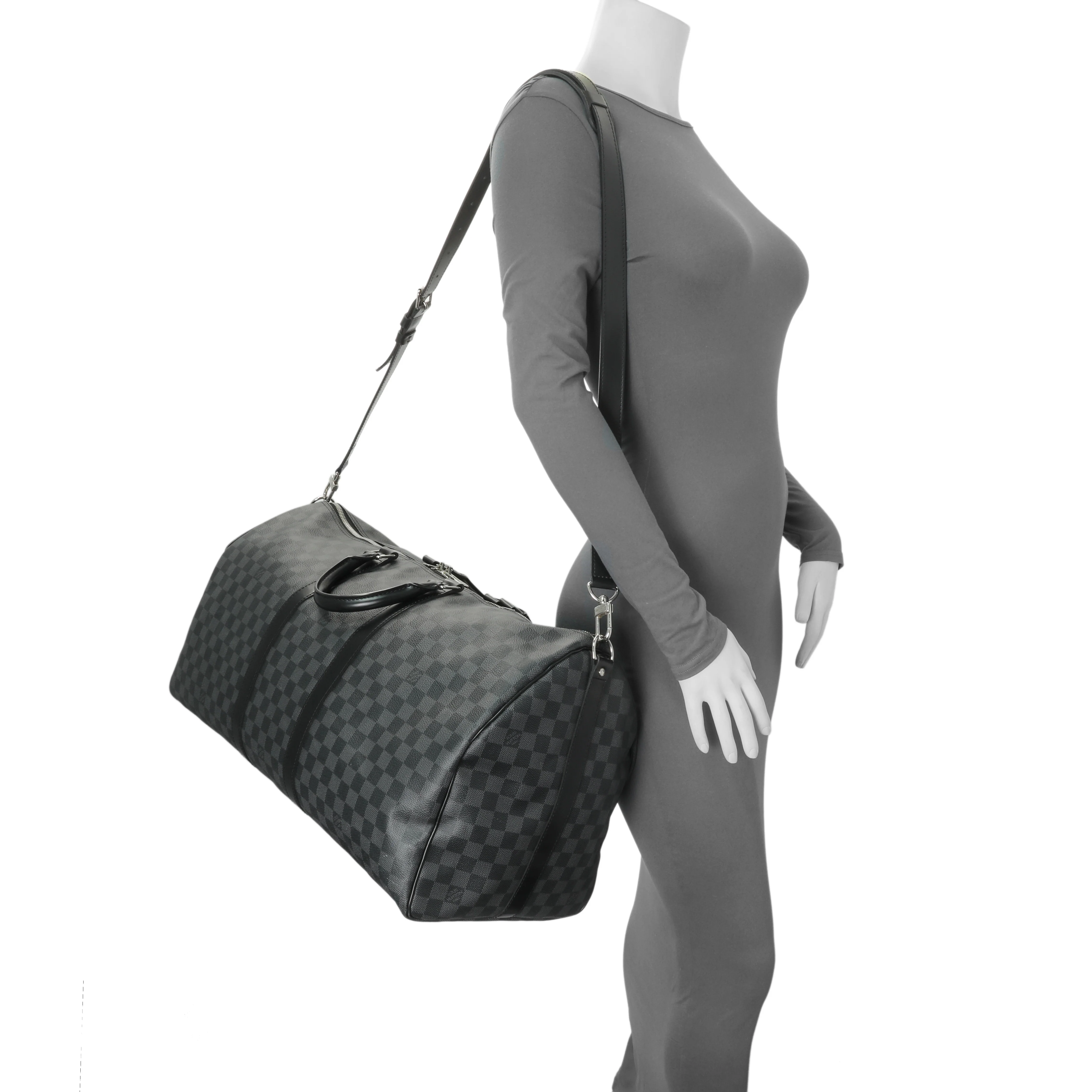 Louis Vuitton Damier Graphite Keepall Bandouliere 55 - Image 12