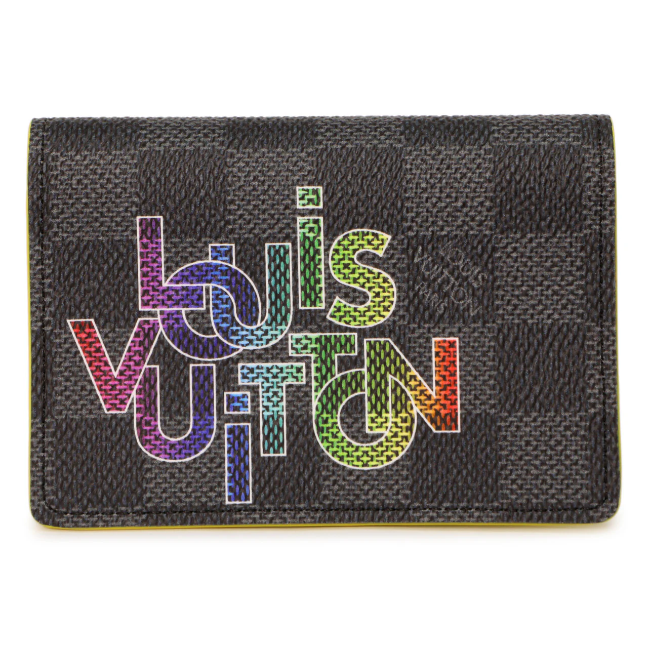 Louis Vuitton Damier Graphite Yellow Logo Pocket Organizer