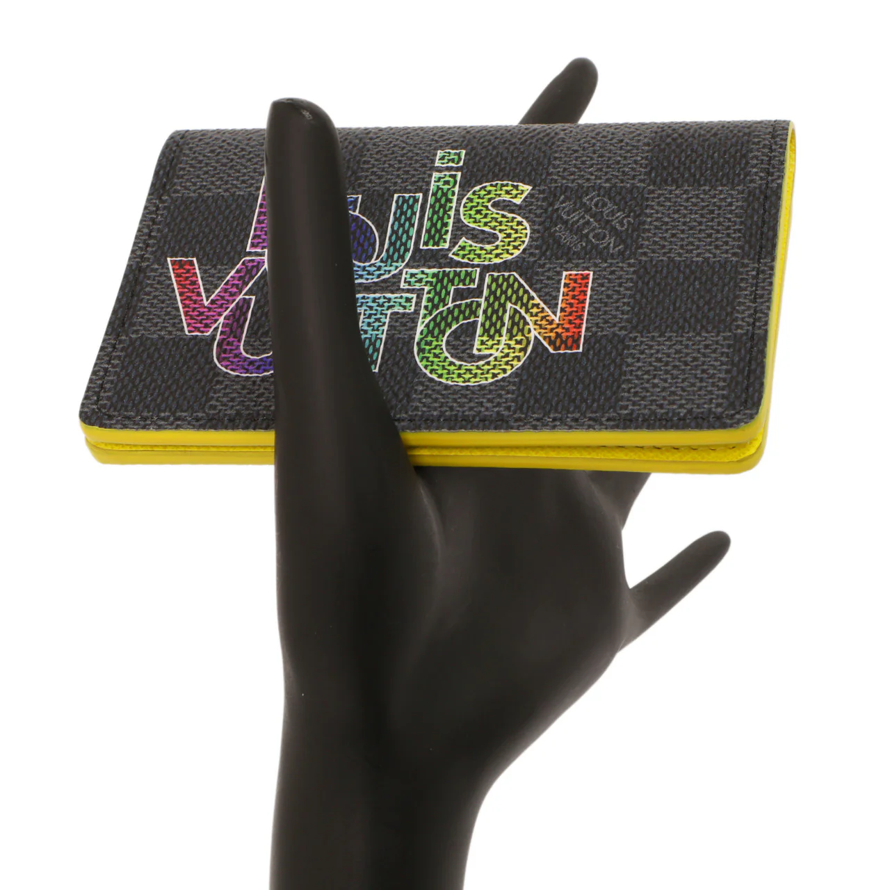 Louis Vuitton Damier Graphite Yellow Logo Pocket Organizer - Image 7
