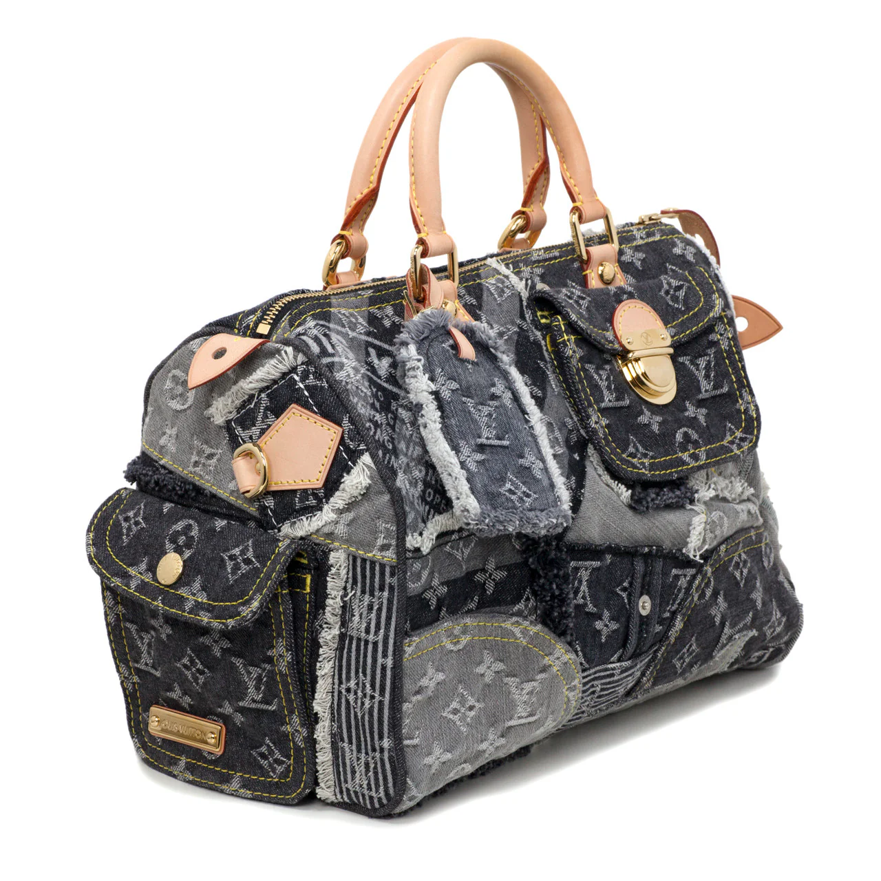 Louis Vuitton Denim Patchwork Speedy 30 - Image 4