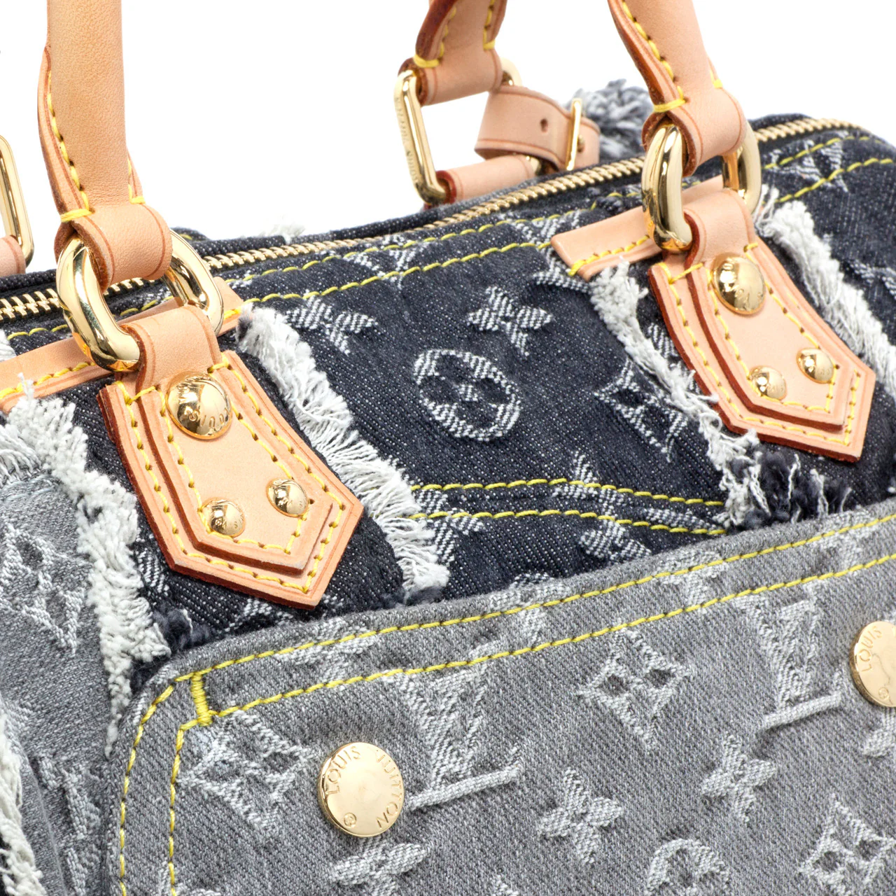 Louis Vuitton Denim Patchwork Speedy 30 - Image 9