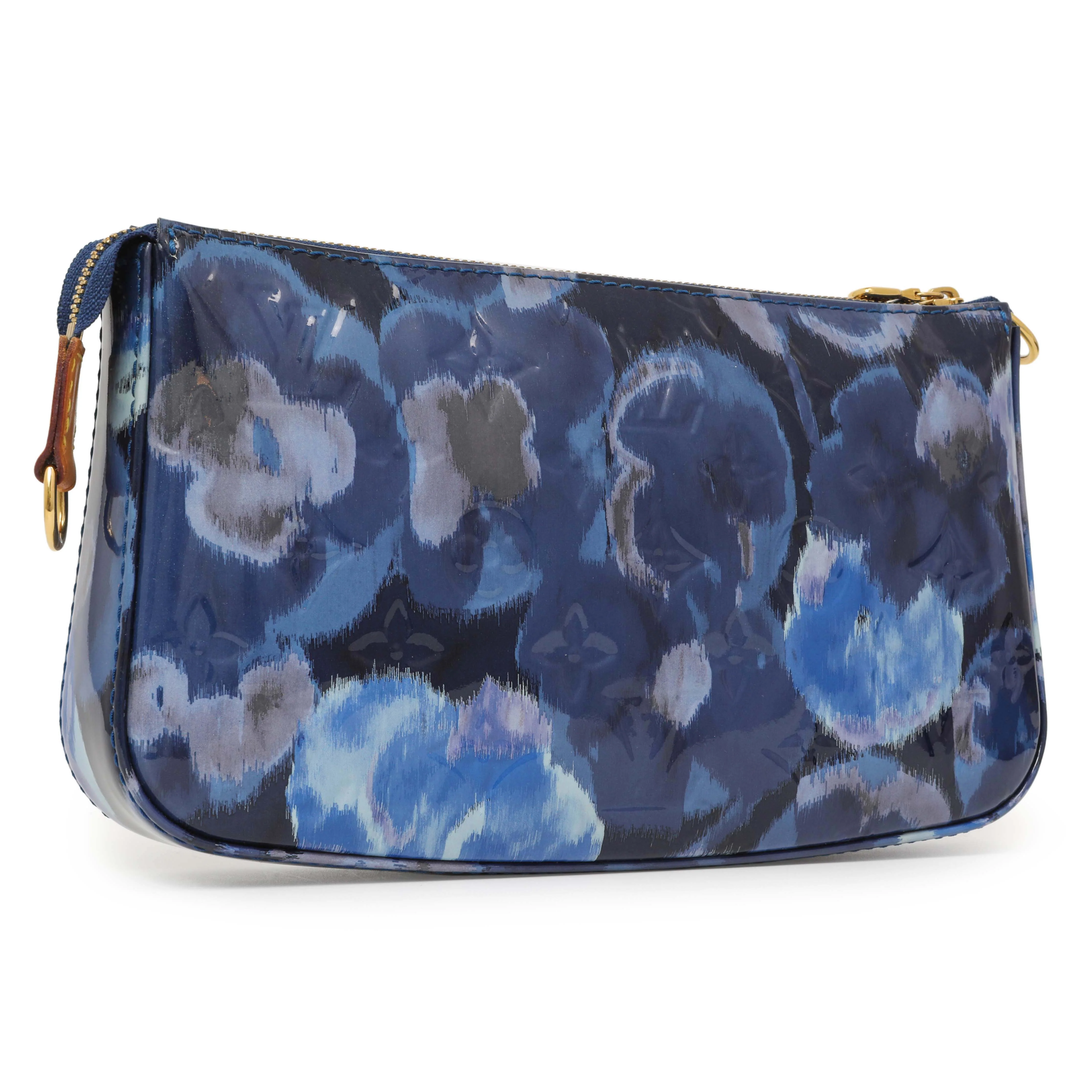 Louis Vuitton Grand Blue Vernis Ikat Pochette Accessories NM - Image 2