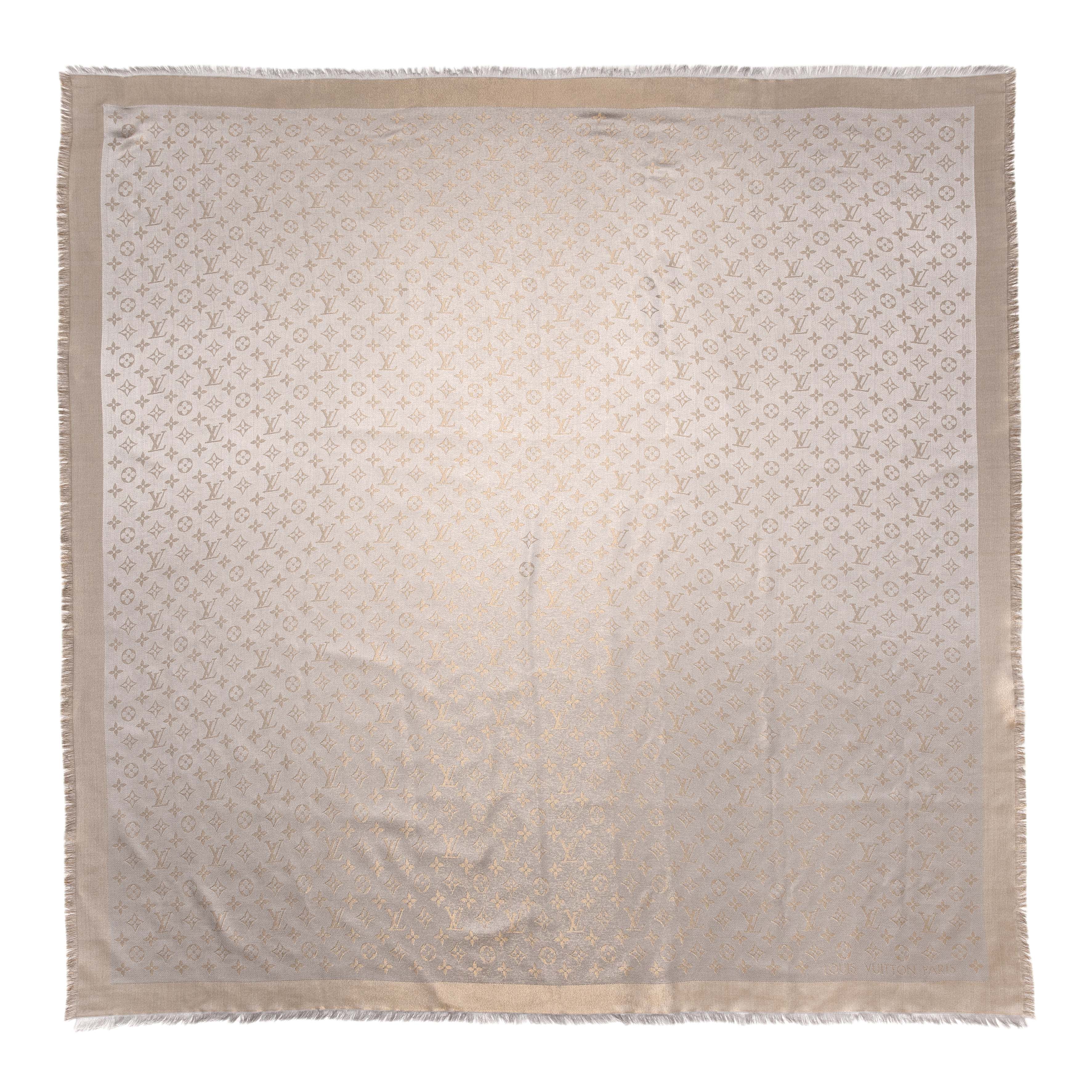 Louis Vuitton Greige Monogram Shine Shawl - Image 2