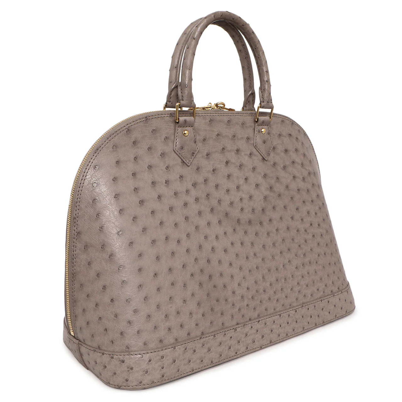 Louis Vuitton Gris Ostrich Alma MM - Image 2