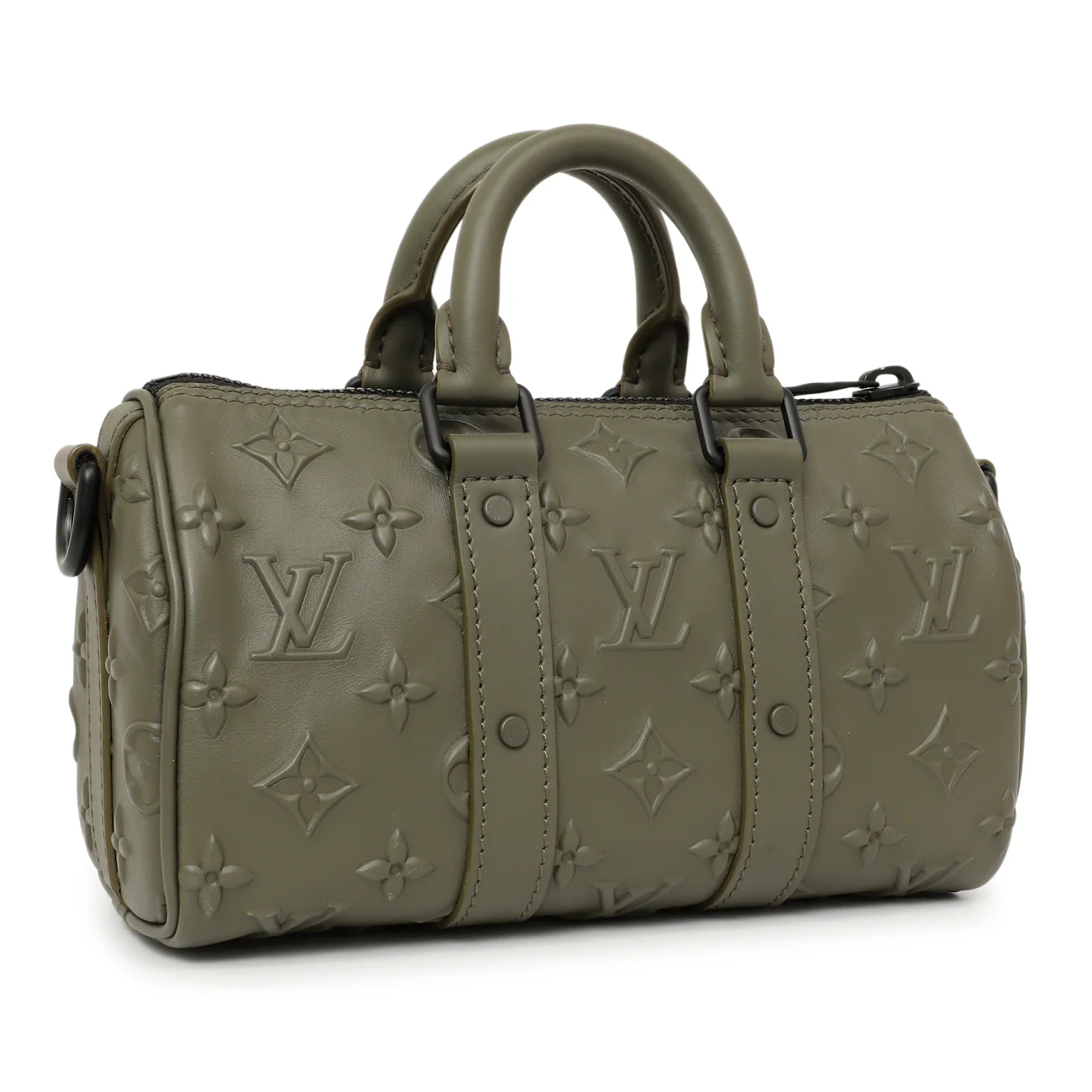 Louis Vuitton Khaki Monogram Seal Keepall XS - Image 2