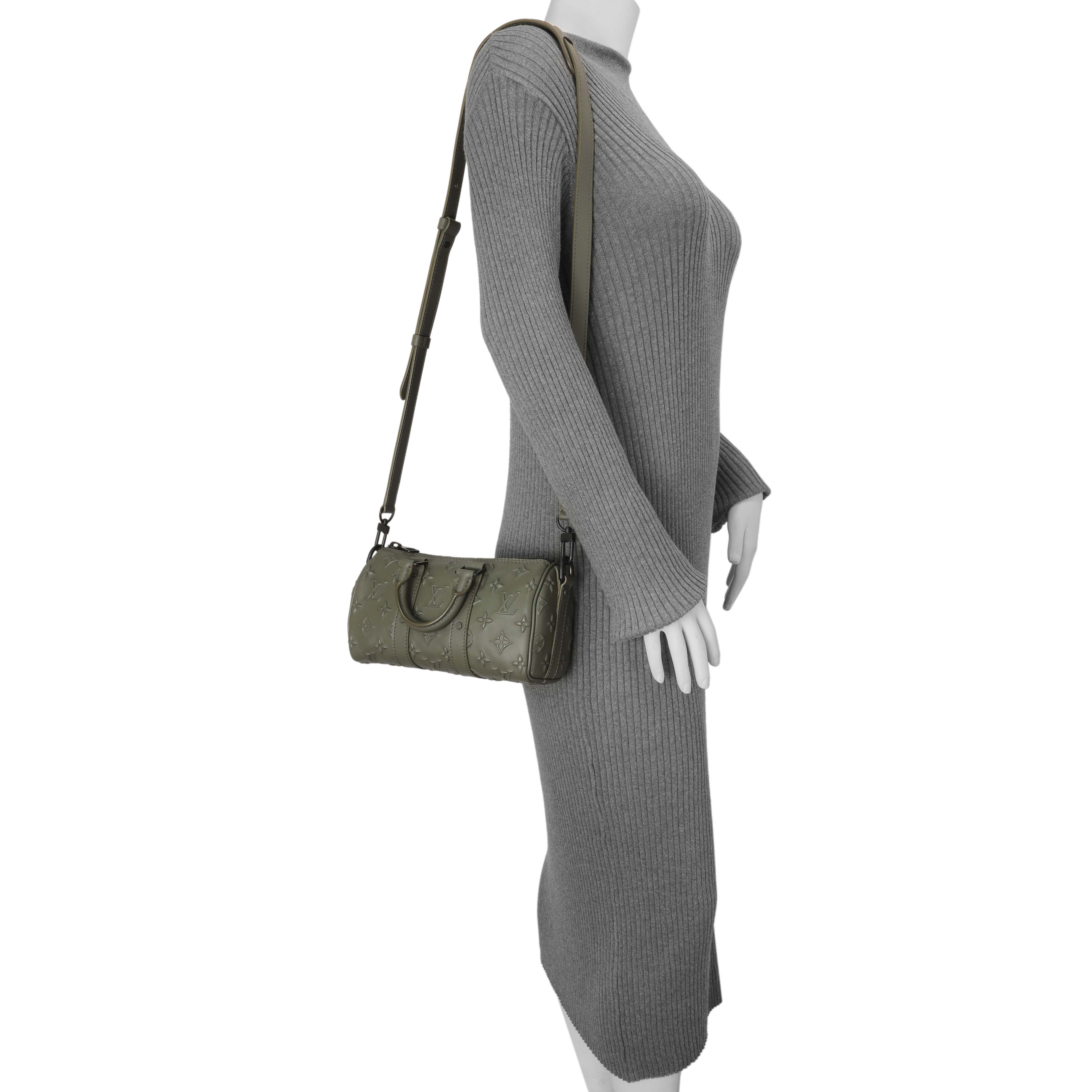 Louis Vuitton Khaki Monogram Seal Keepall XS - Image 6