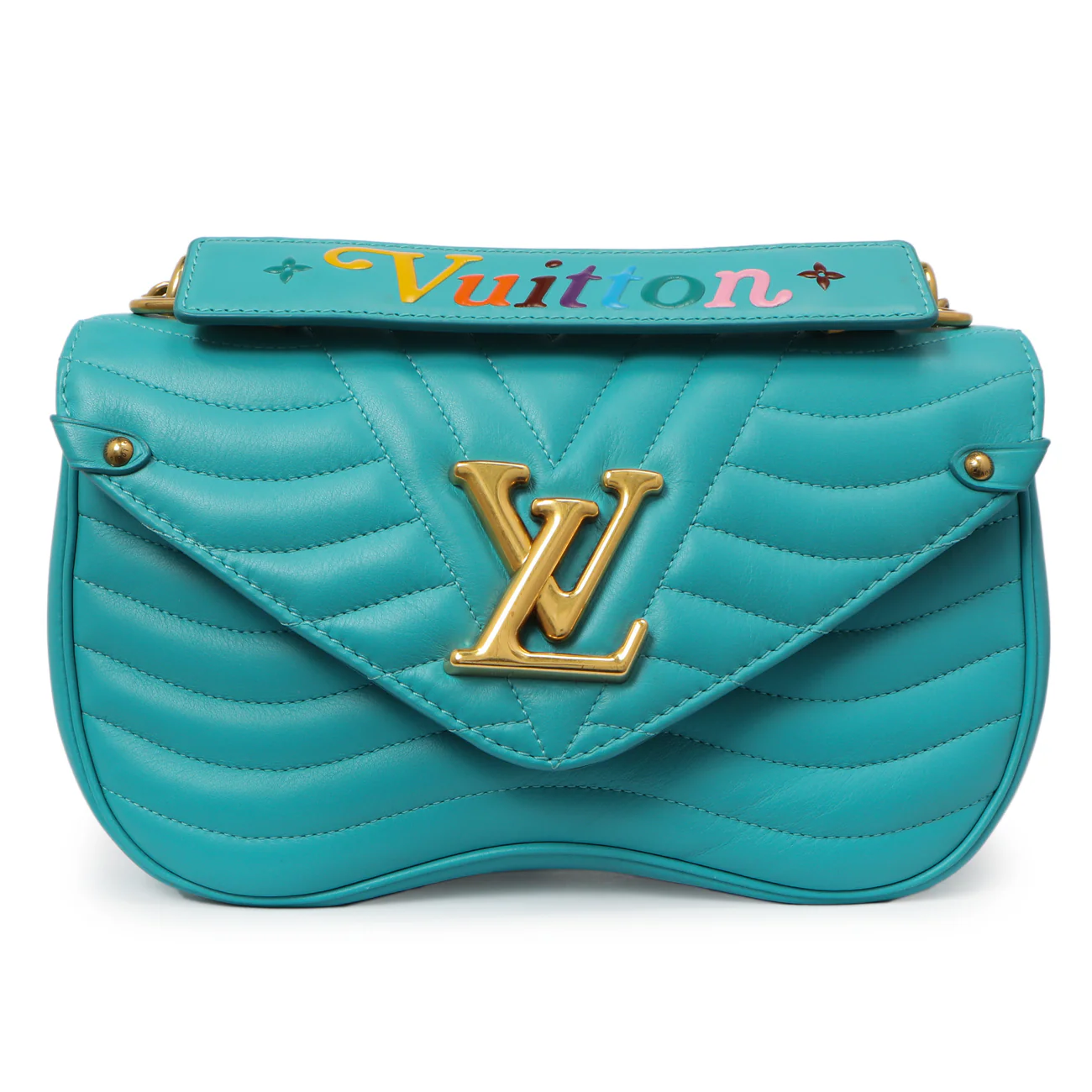 Louis Vuitton Malibu Green Calfskin New Wave Chain MM - Image 2