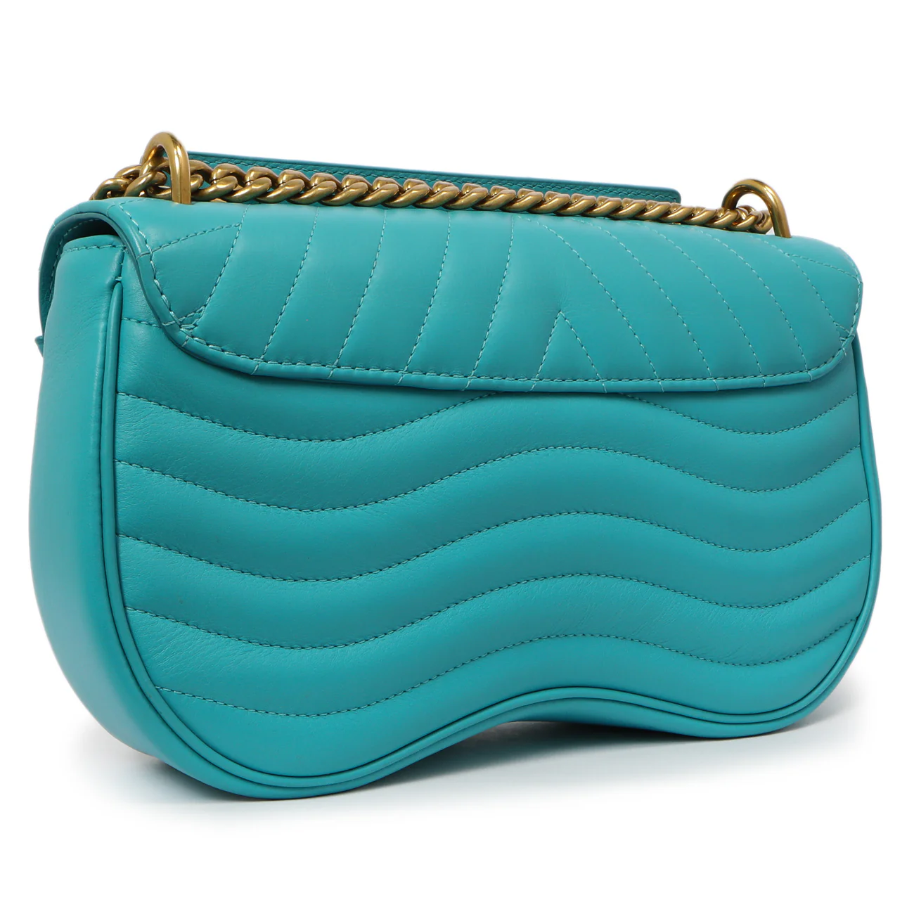 Louis Vuitton Malibu Green Calfskin New Wave Chain MM - Image 3