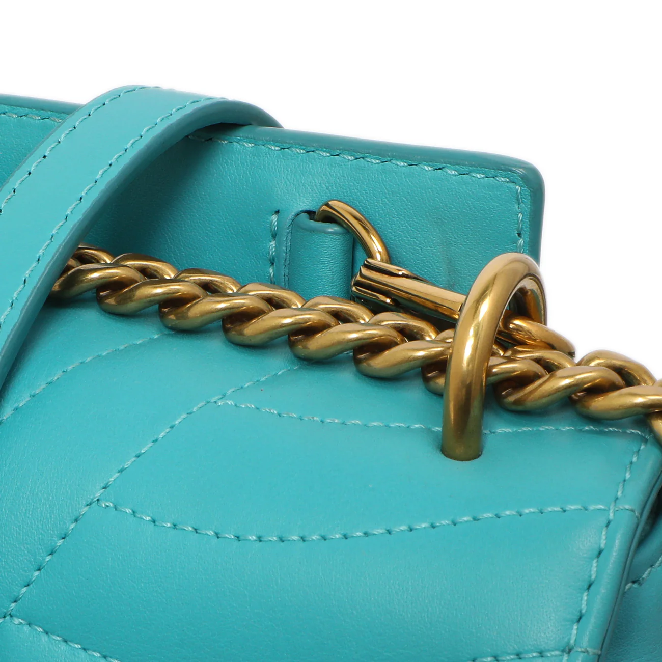 Louis Vuitton Malibu Green Calfskin New Wave Chain MM - Image 8