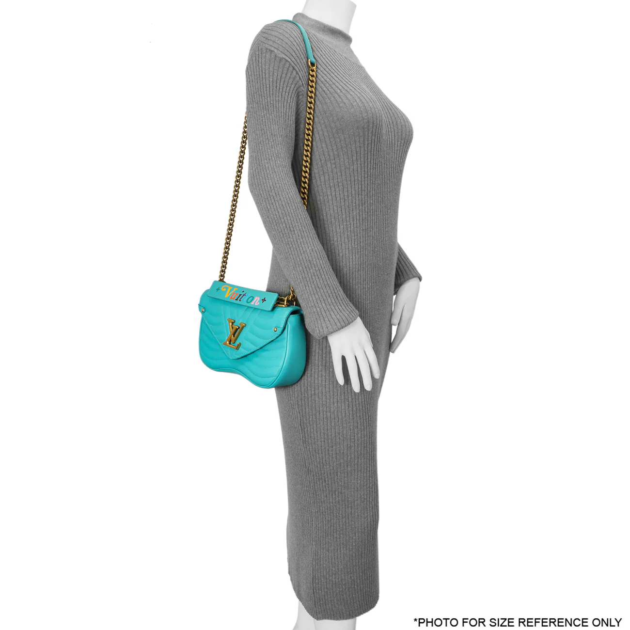 Louis Vuitton Malibu Green Calfskin New Wave Chain MM - Image 9