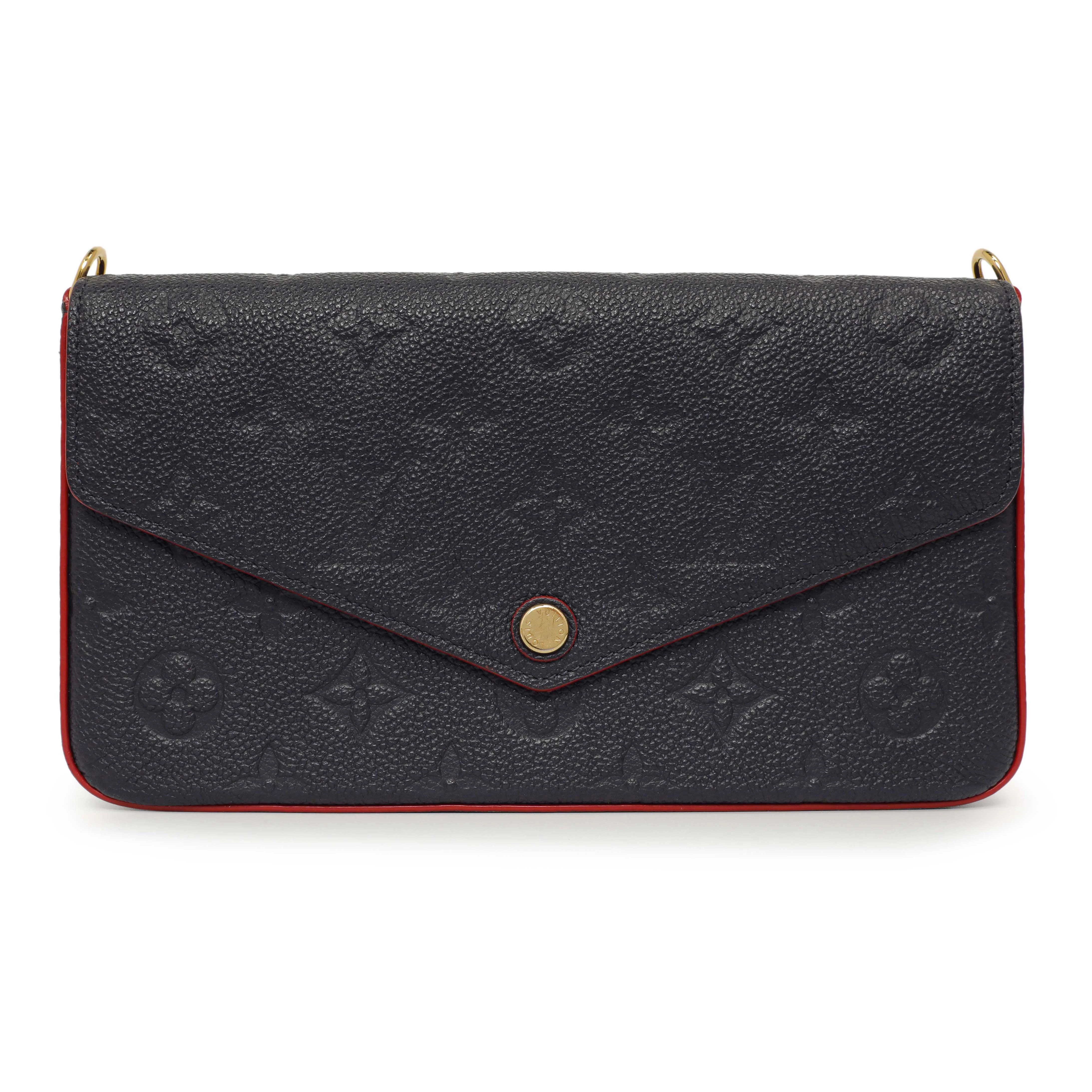 Louis Vuitton Marine Rouge Empreinte Pochette Felicie Chain Wallet - Image 2