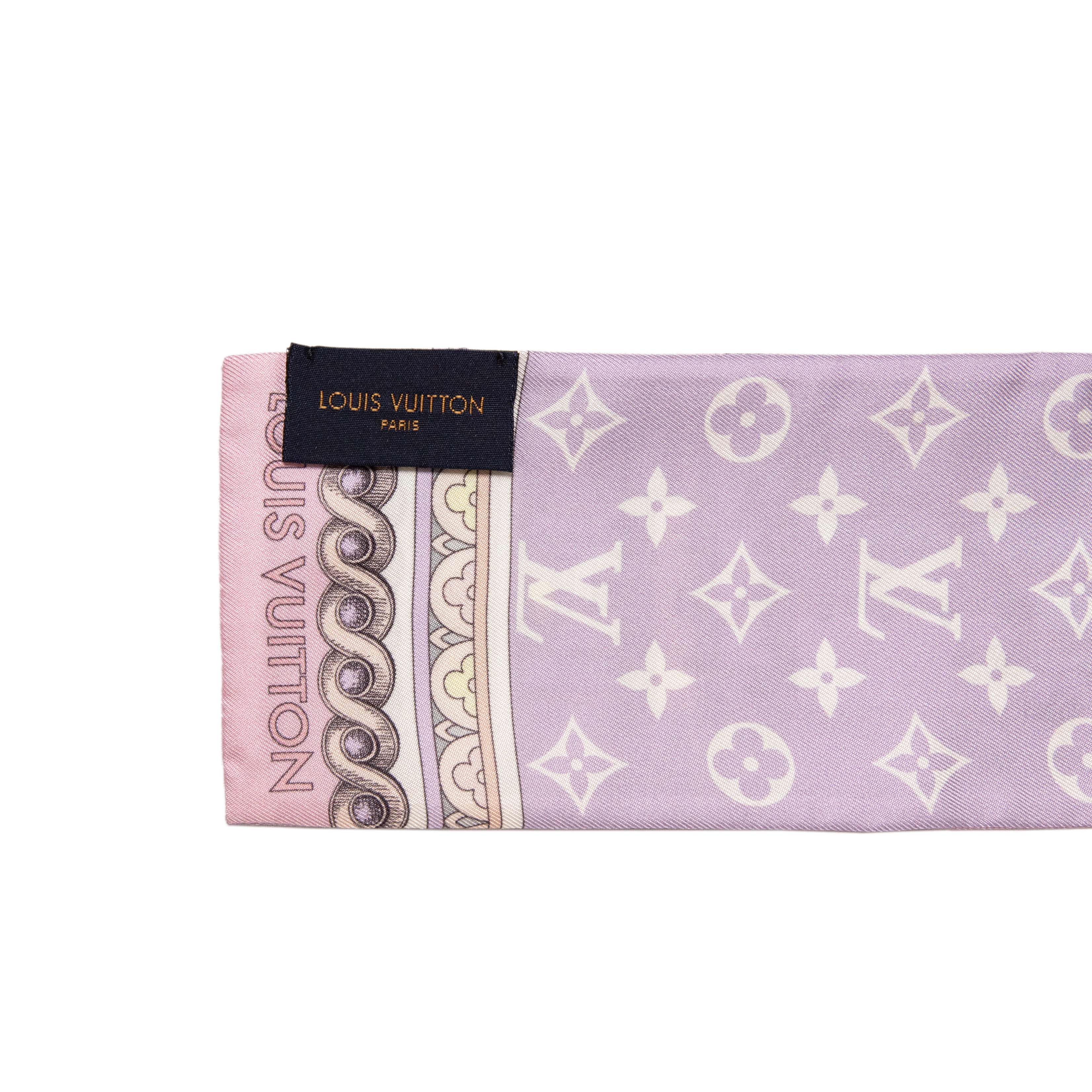 Louis Vuitton Mauve Silk Around The World Bandeau - Image 3