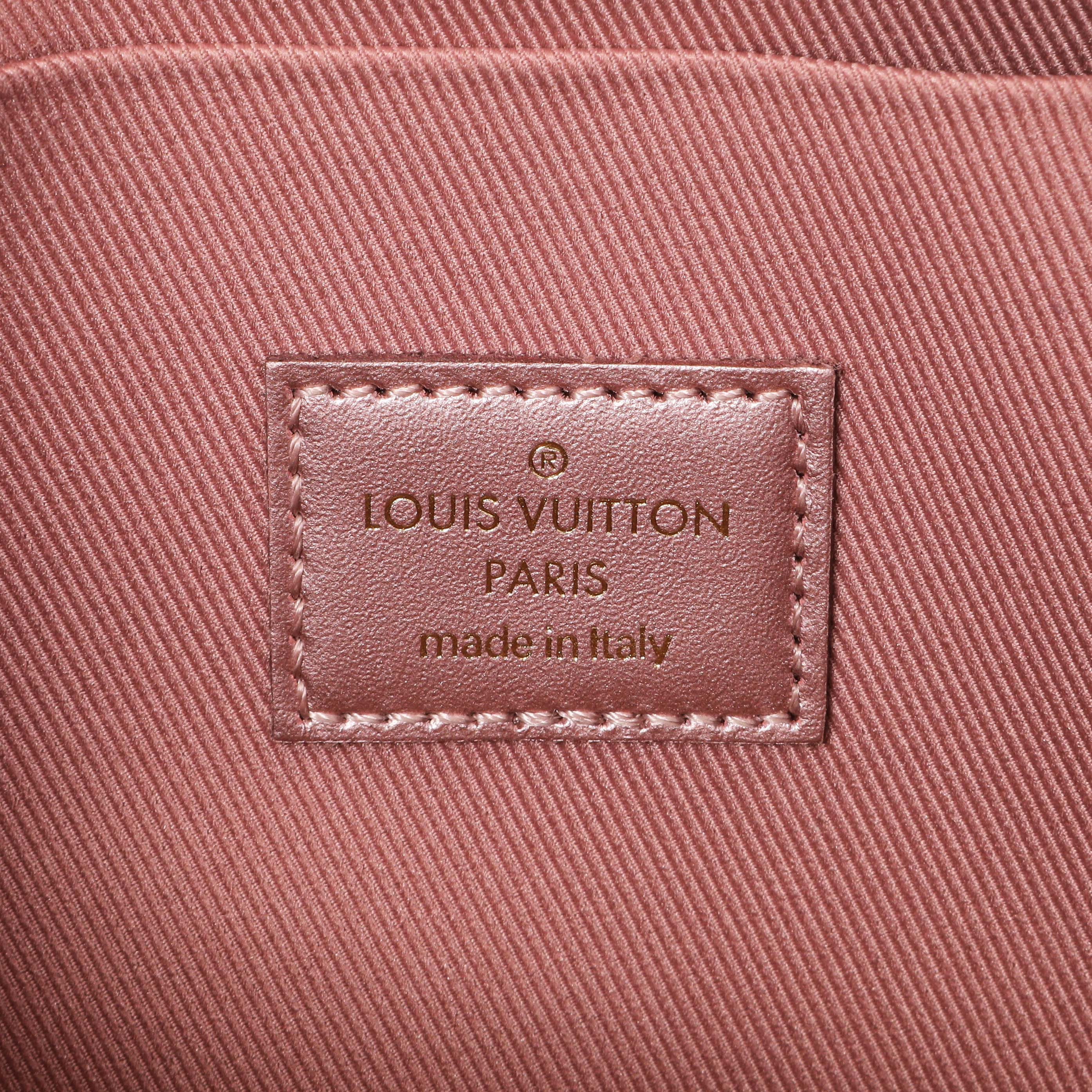 Louis Vuitton Metallic Pale Pink Vernis Pochette Felicie Chain Wallet - Image 5