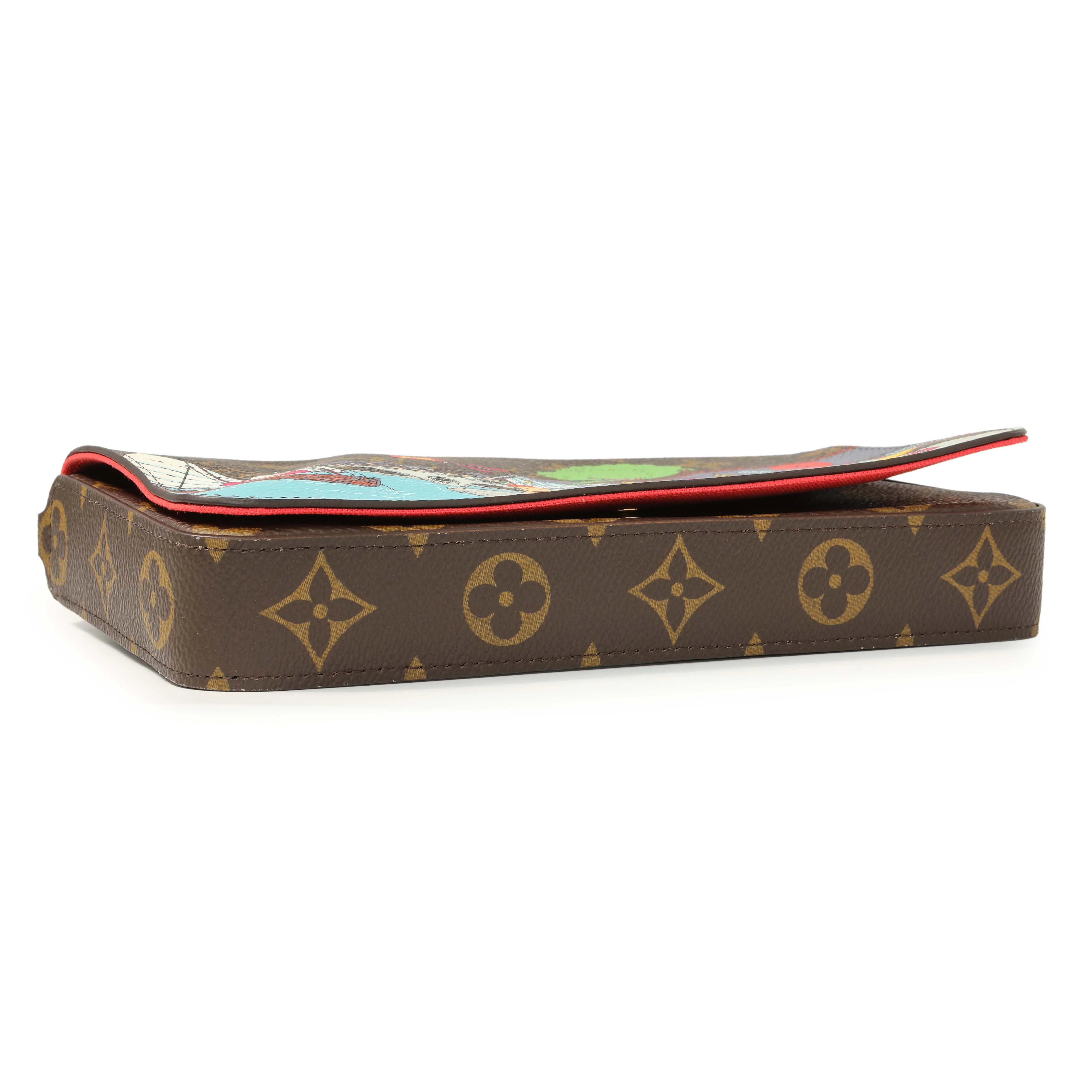 Louis Vuitton Monogram 2022 Christmas Animation China Chengdu Pochette Felicie Chain Wallet - Image 4