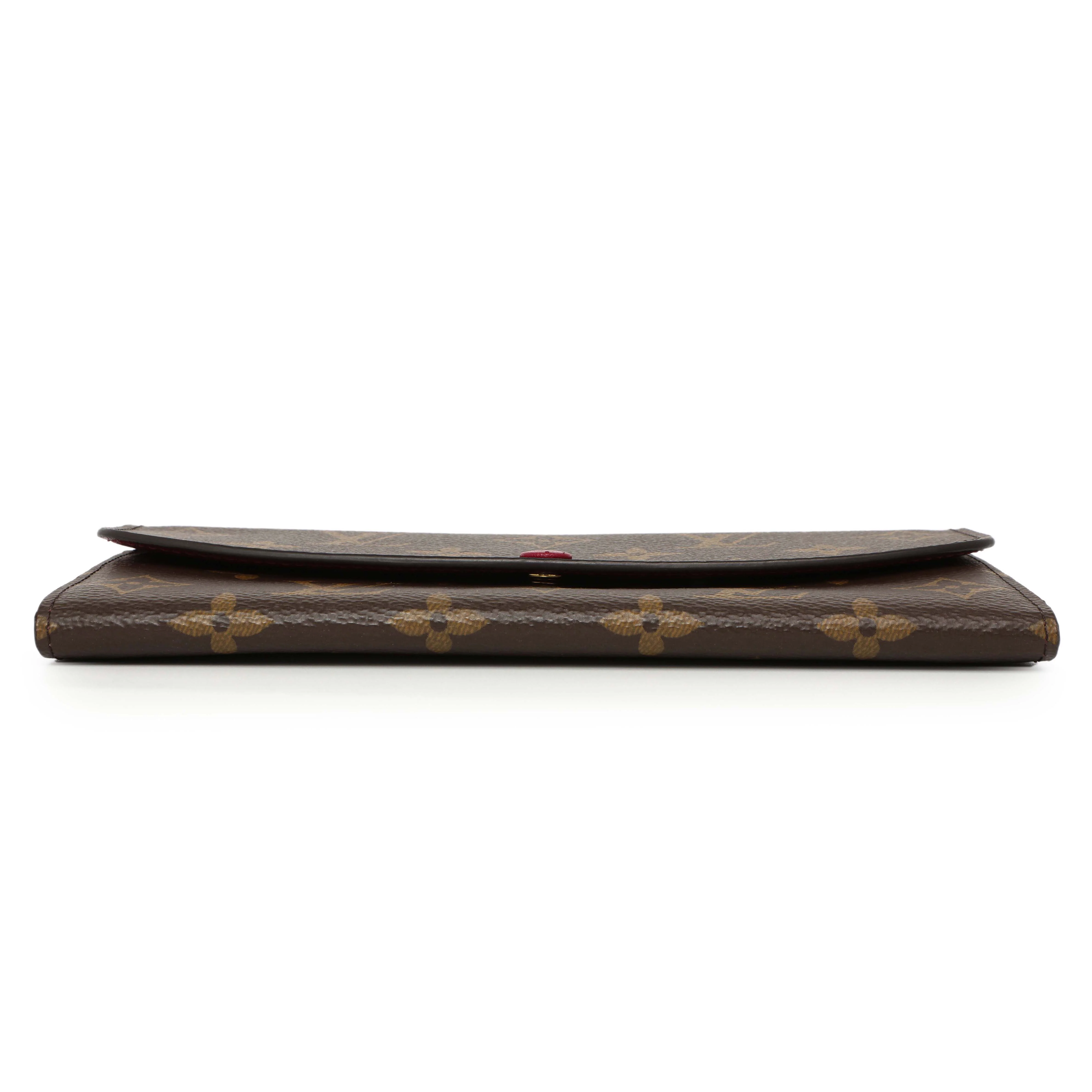 Louis Vuitton Monogram Fuchsia Emilie Wallet - Image 3