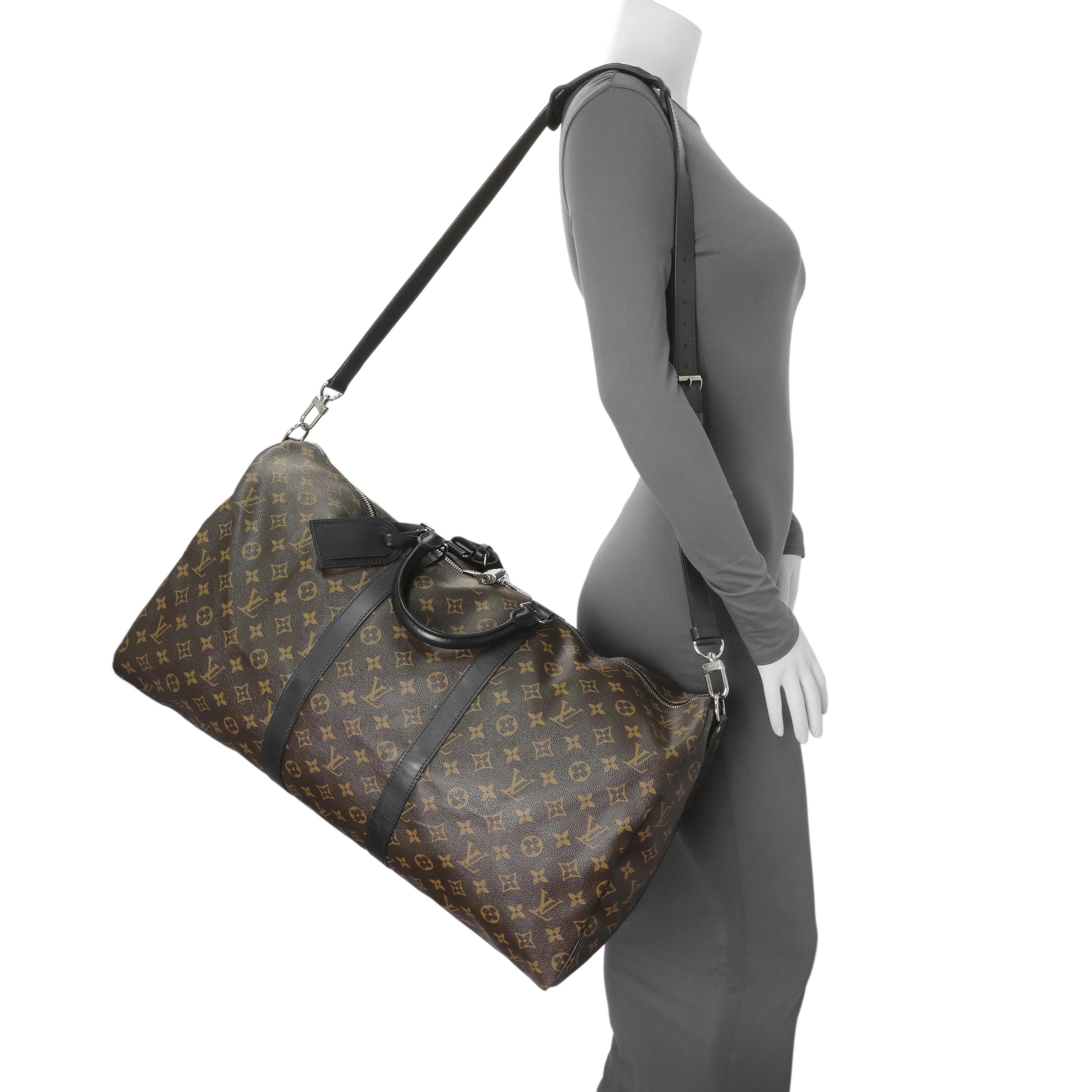 Louis Vuitton Monogram Macassar Keepall 55 Bandouliere - Image 12