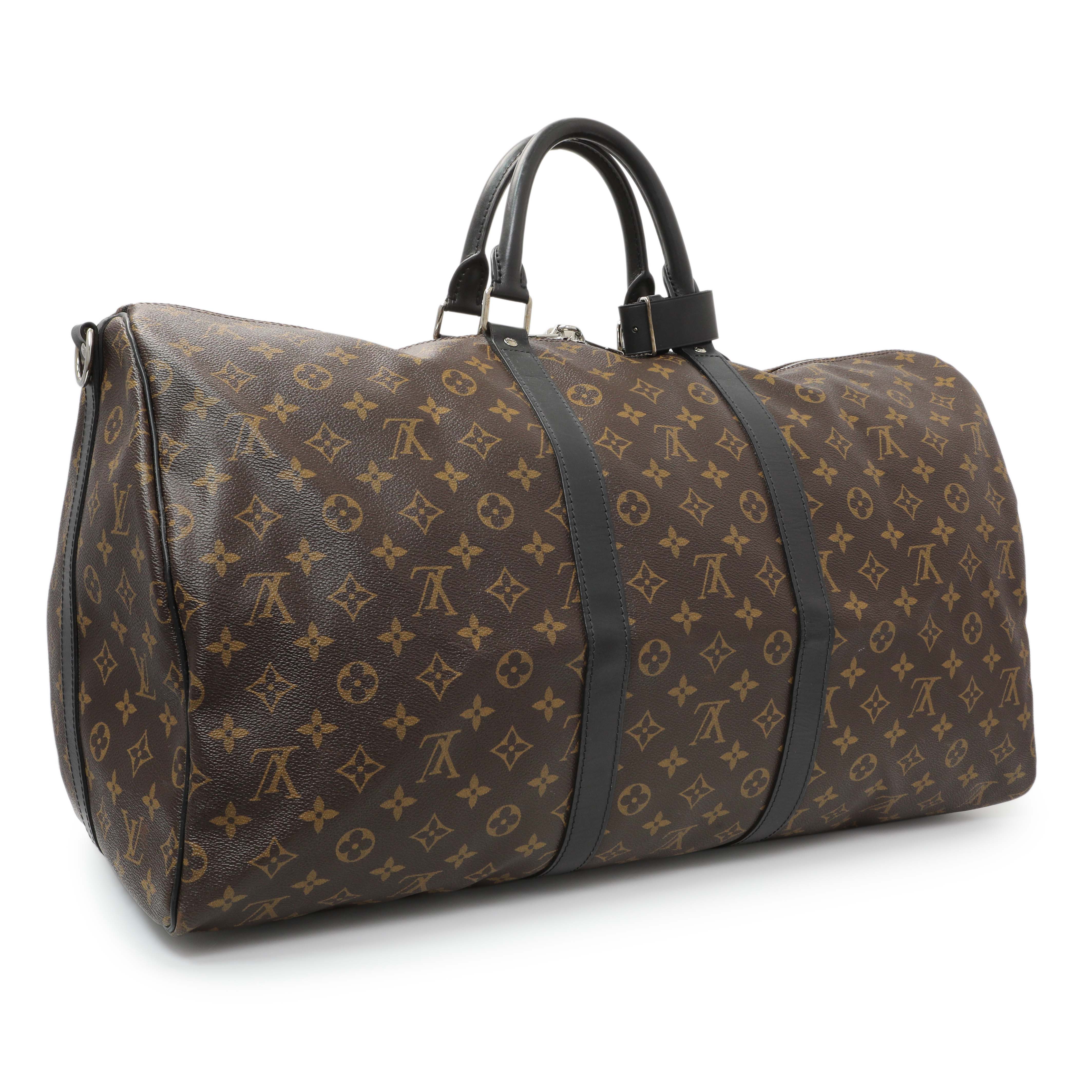 Louis Vuitton Monogram Macassar Keepall 55 Bandouliere - Image 2