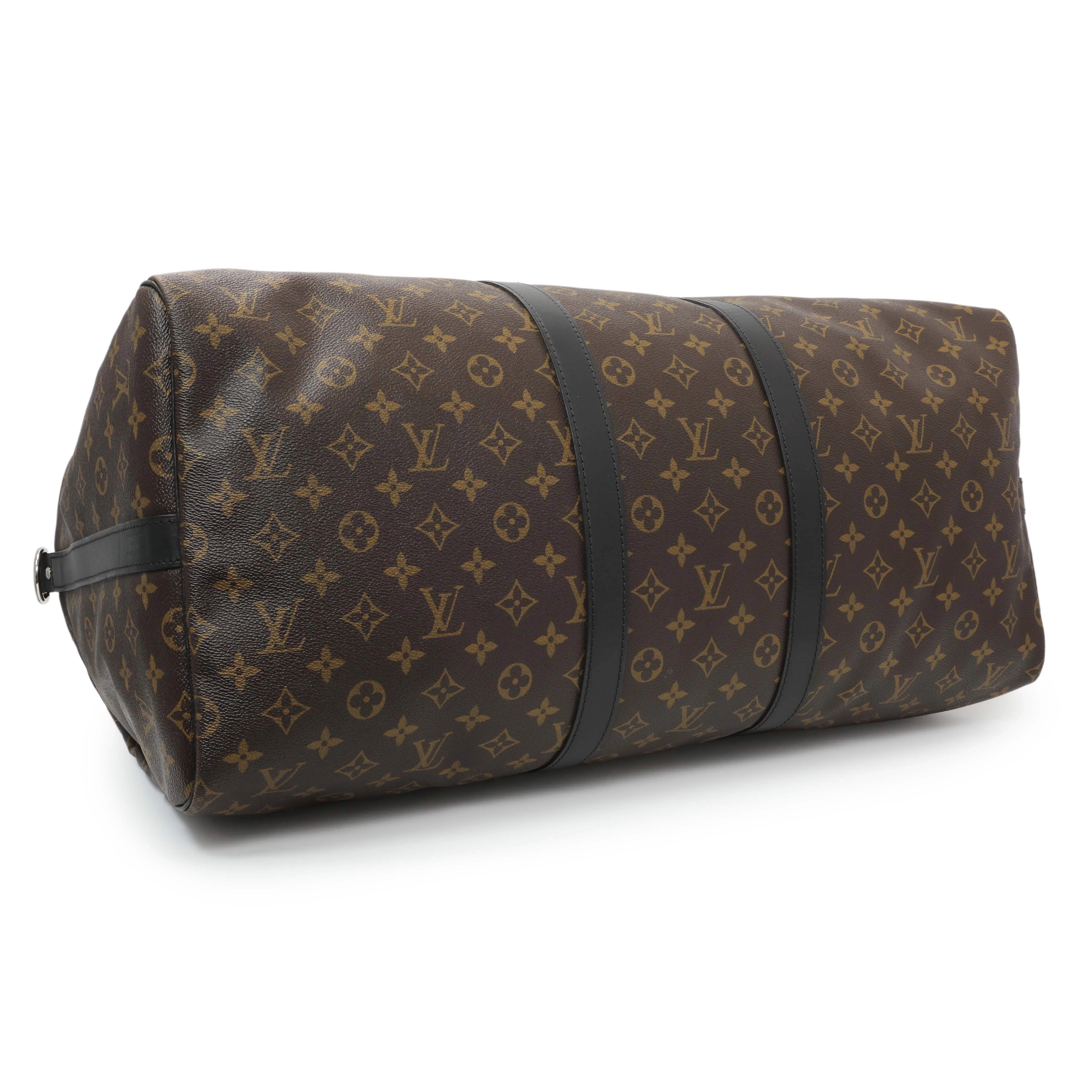 Louis Vuitton Monogram Macassar Keepall 55 Bandouliere - Image 3