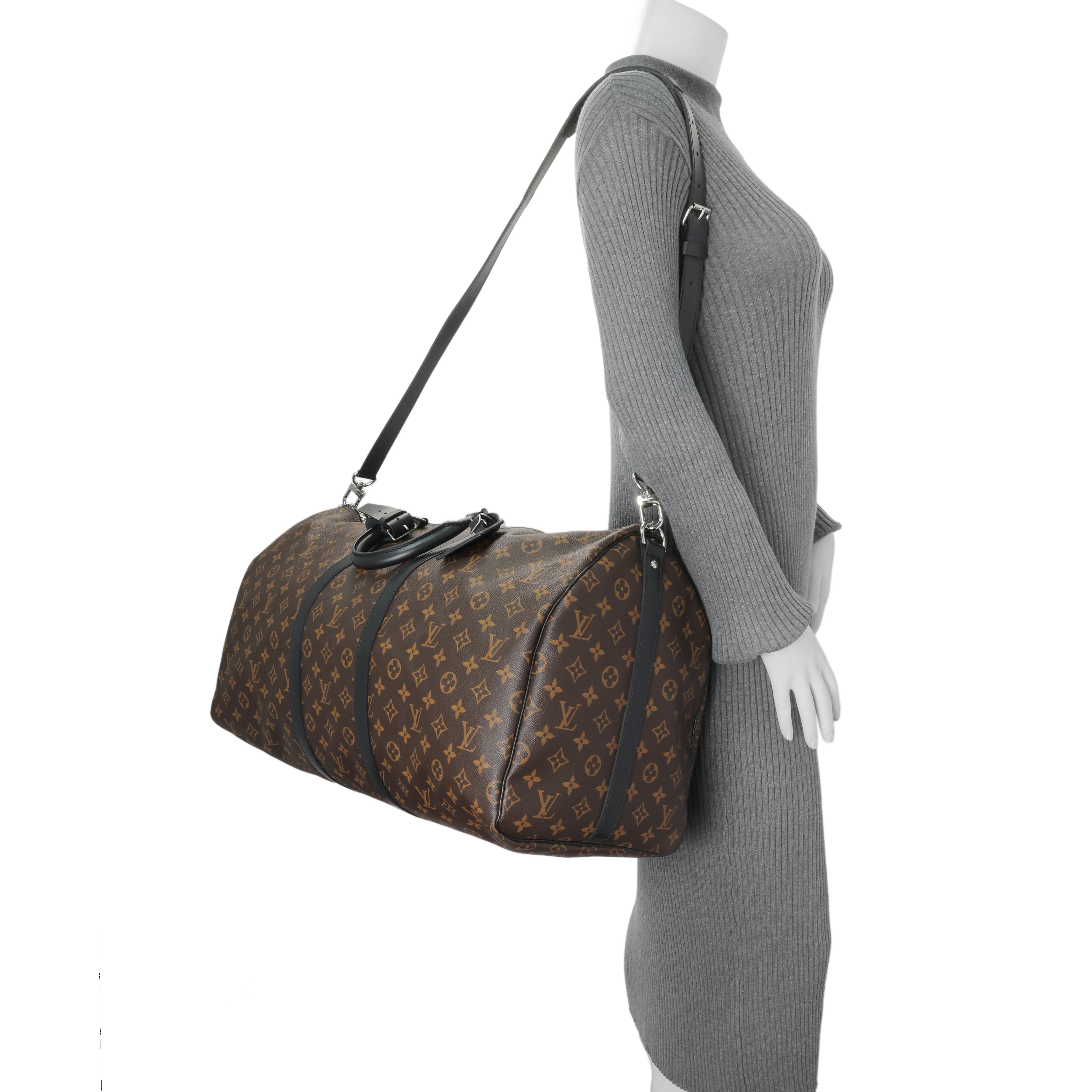Louis Vuitton Monogram Macassar Keepall Bandouliere 55 - Image 10