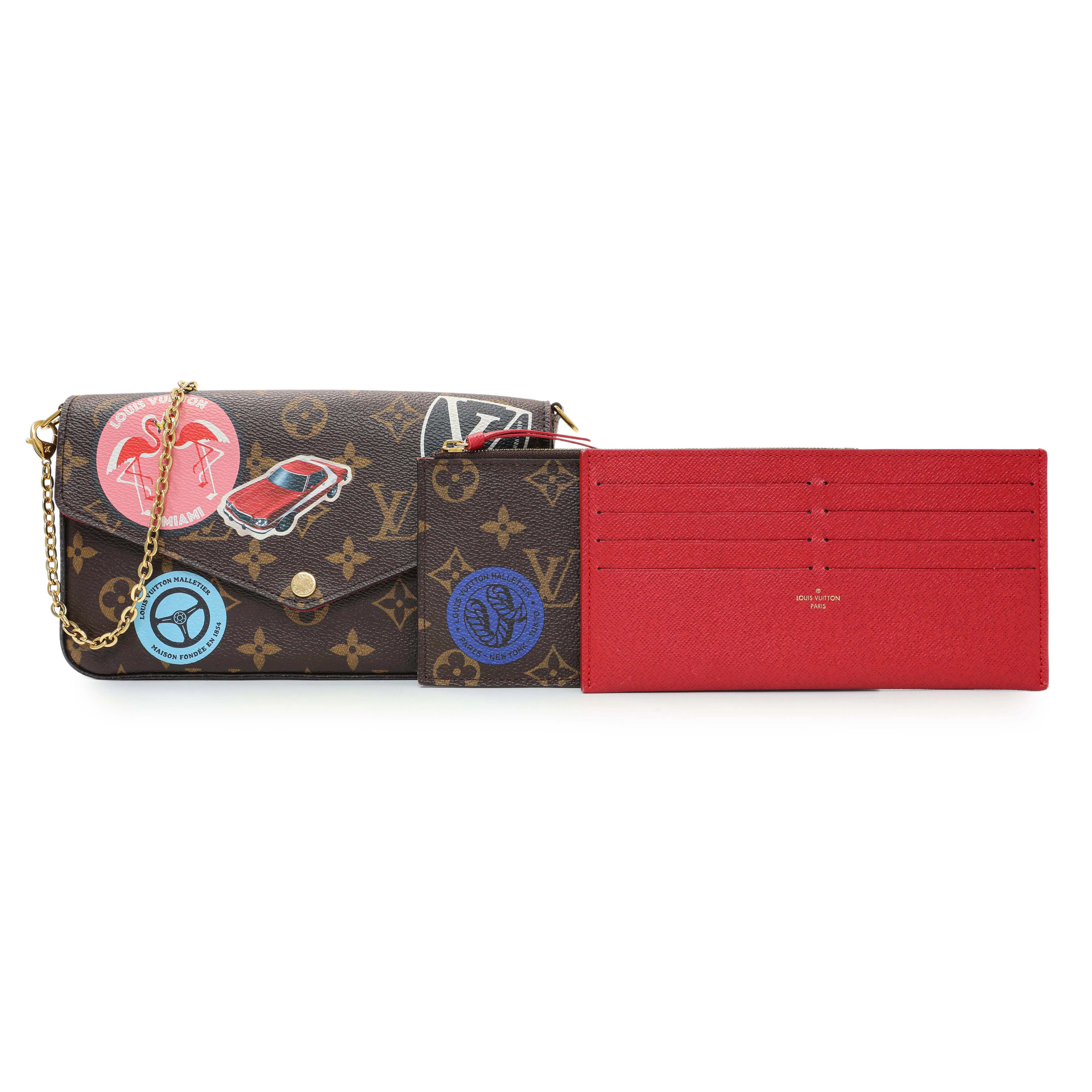 Louis Vuitton Monogram My LV World Tour Pochette Felicie Chain Wallet