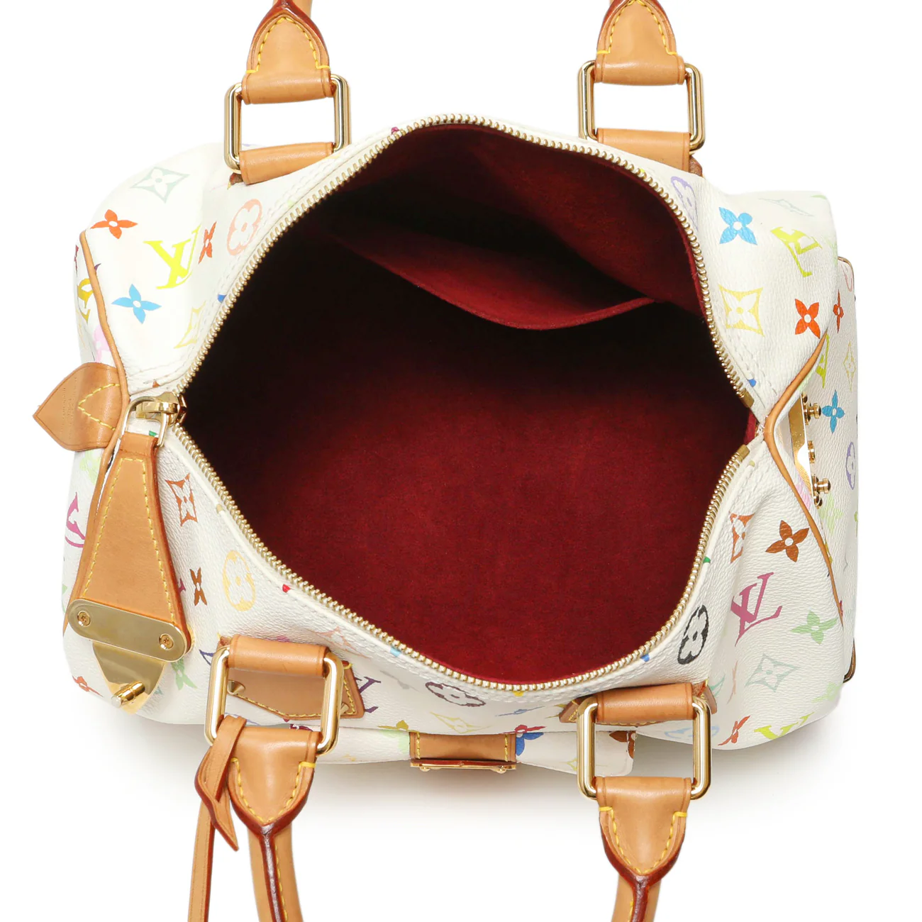 Louis Vuitton Monogram White Multicolor Speedy 30 - Image 8