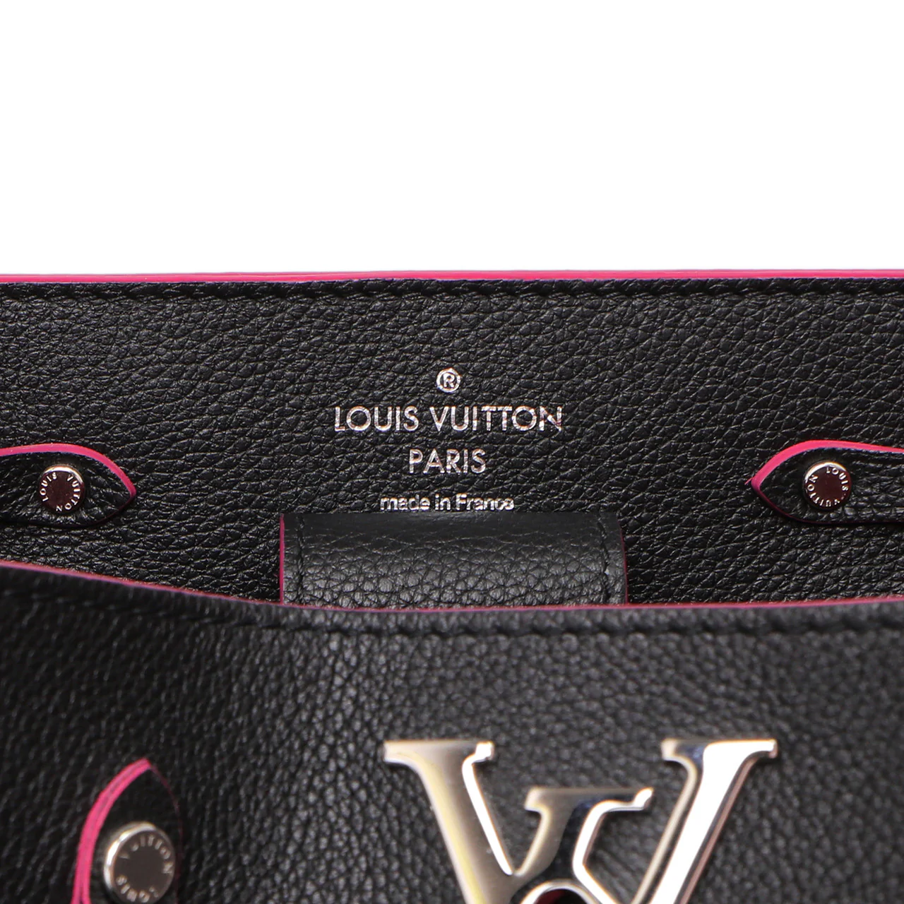 Louis Vuitton Noir Lockme Bucket - Image 5