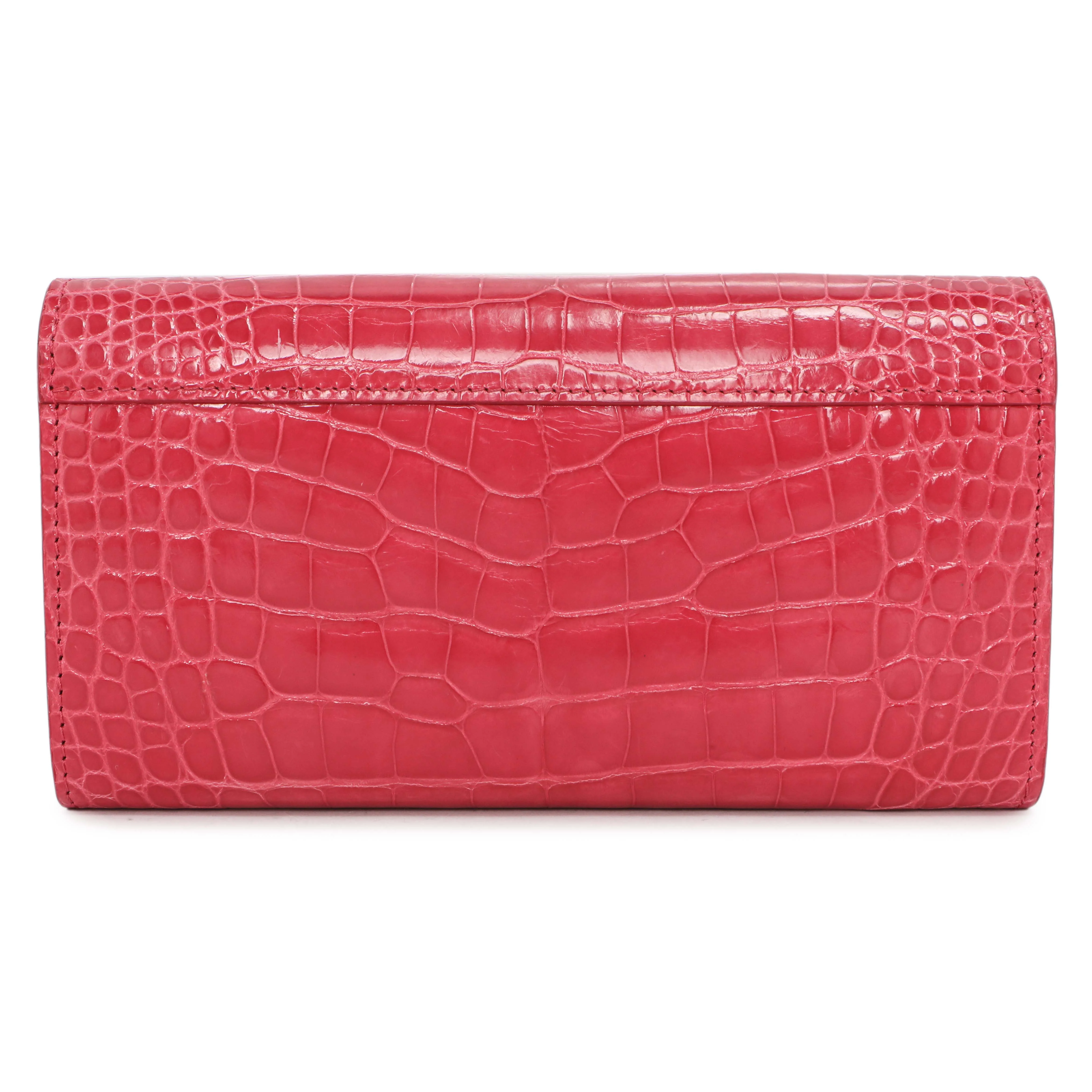 Louis Vuitton Pink Alligator Twist Wallet - Image 2