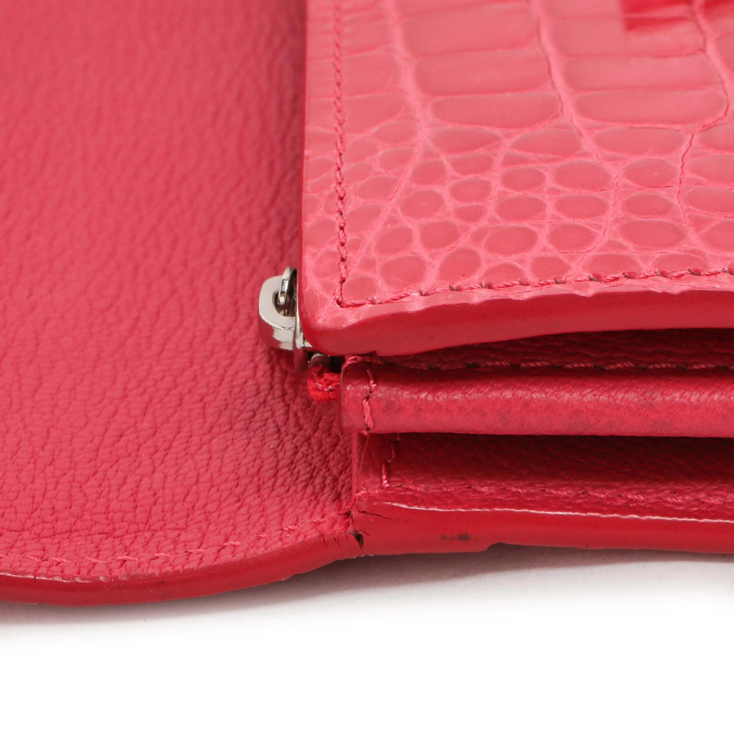 Louis Vuitton Pink Alligator Twist Wallet - Image 5