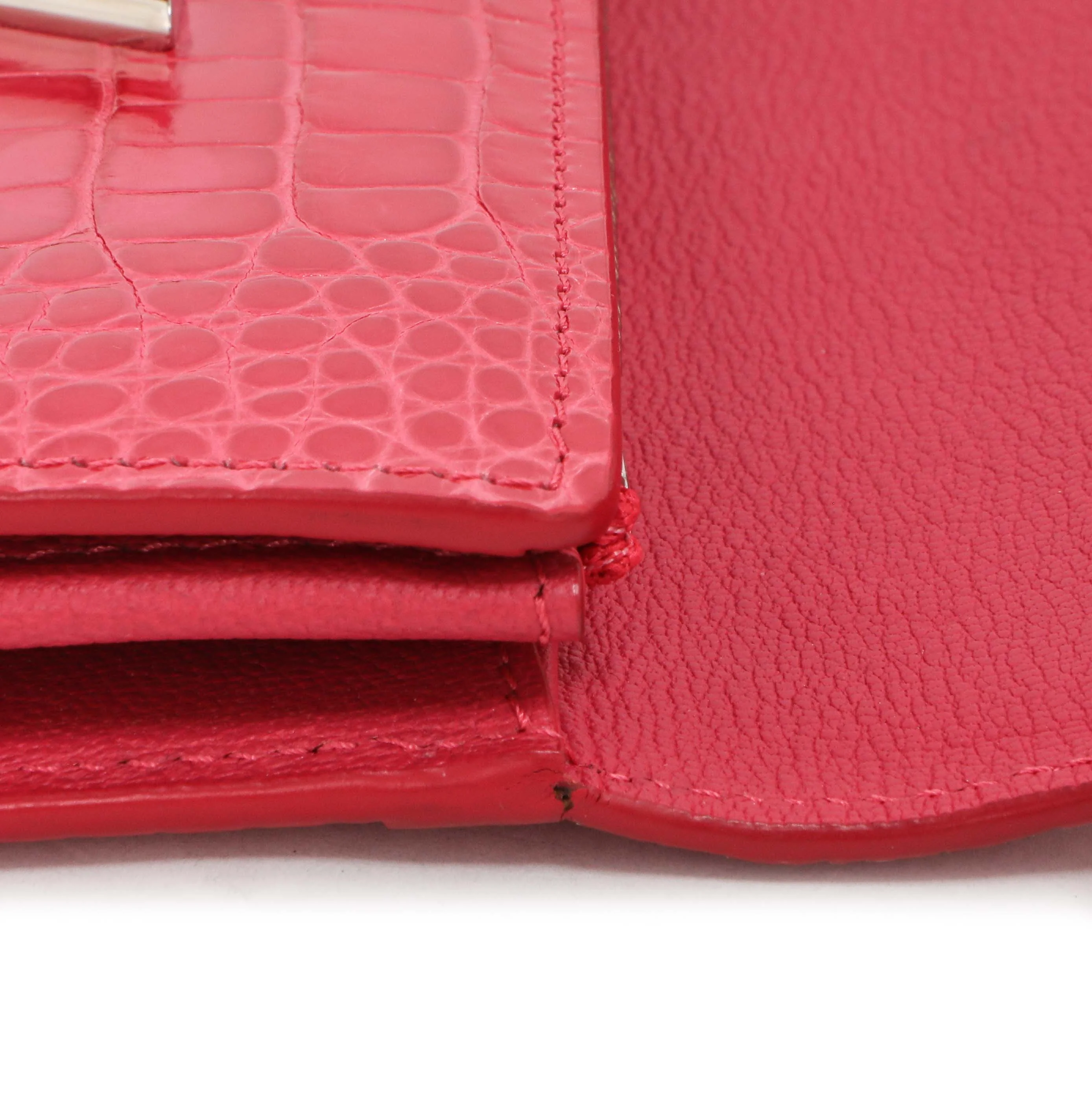 Louis Vuitton Pink Alligator Twist Wallet - Image 6