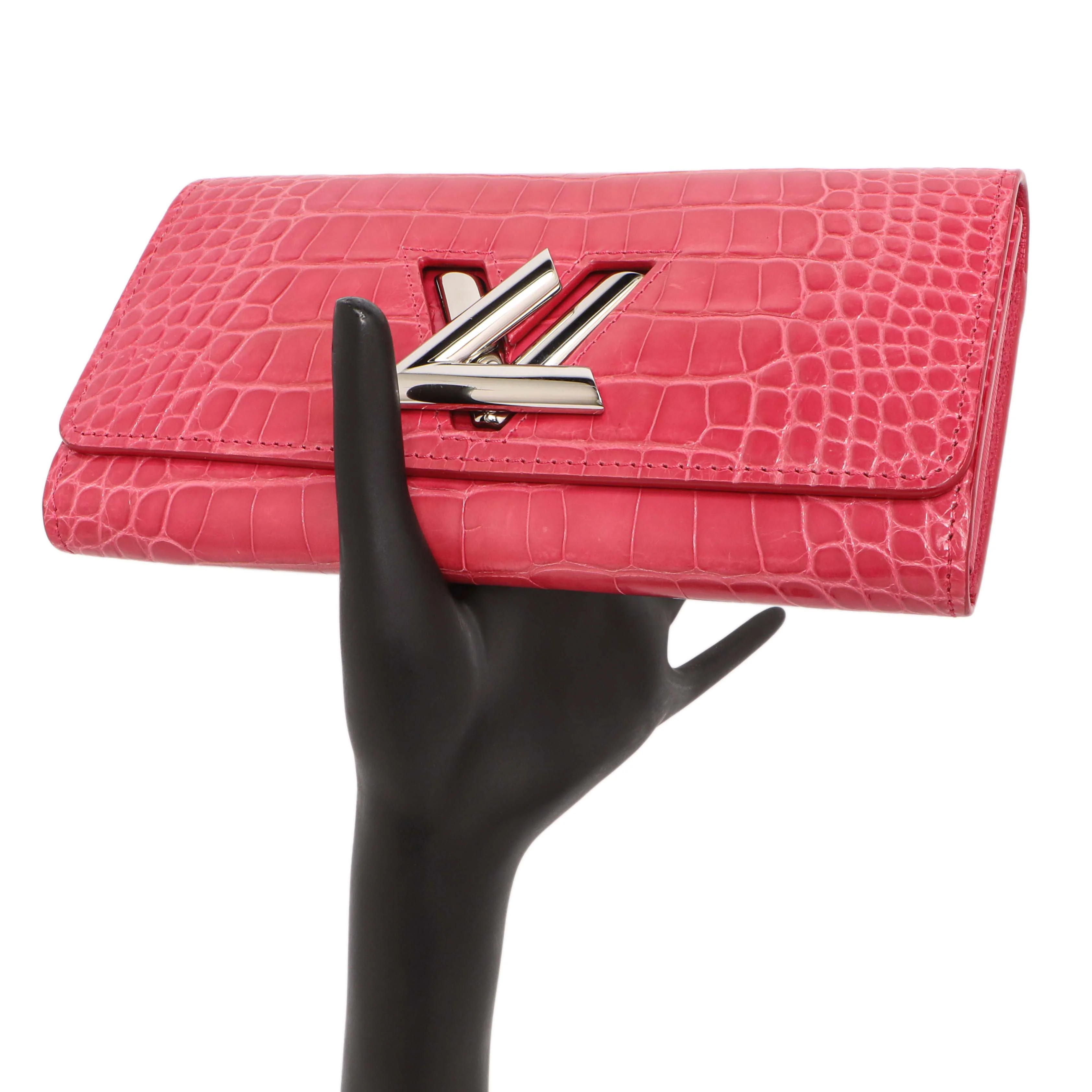 Louis Vuitton Pink Alligator Twist Wallet - Image 7