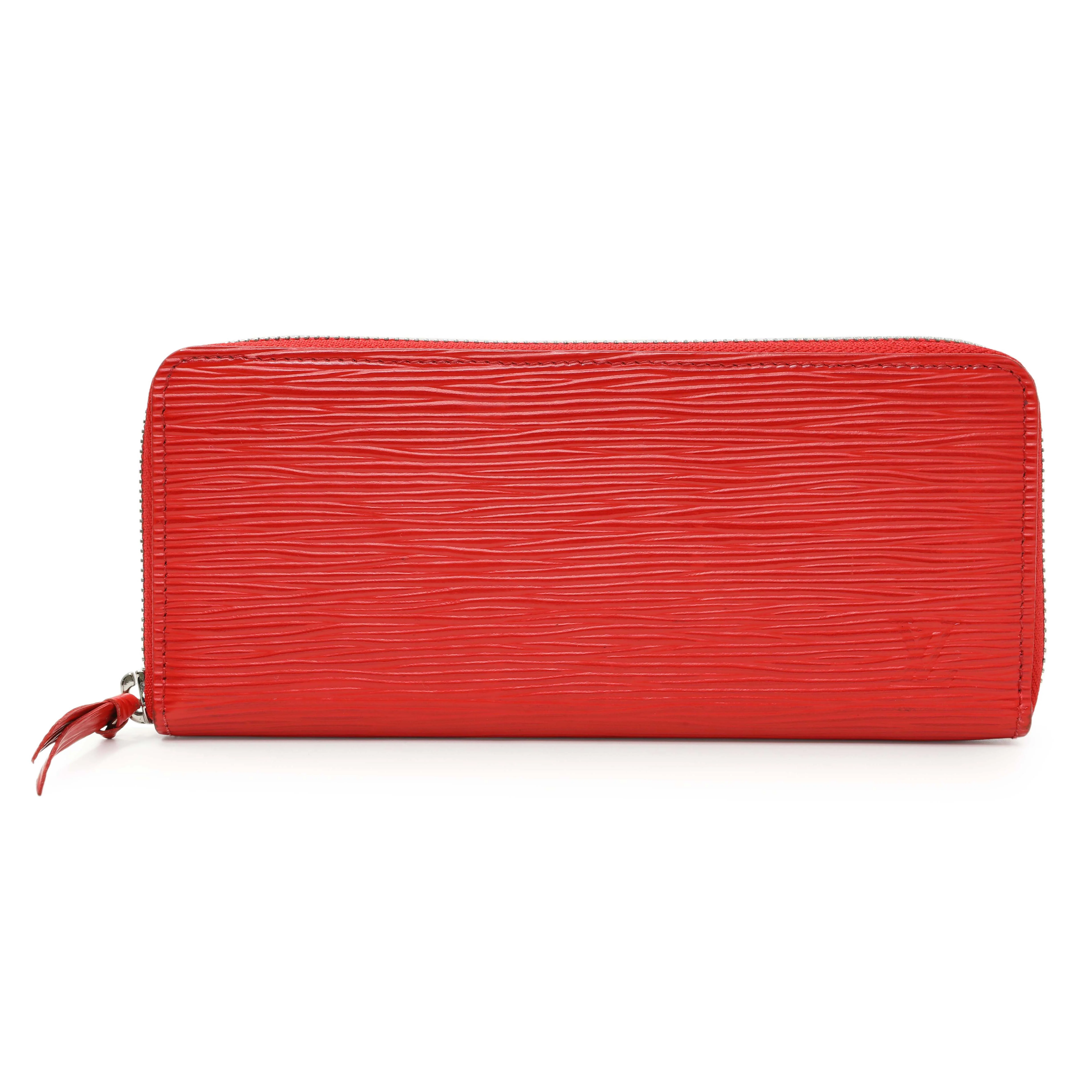 Louis Vuitton Red Epi Clemence Wallet