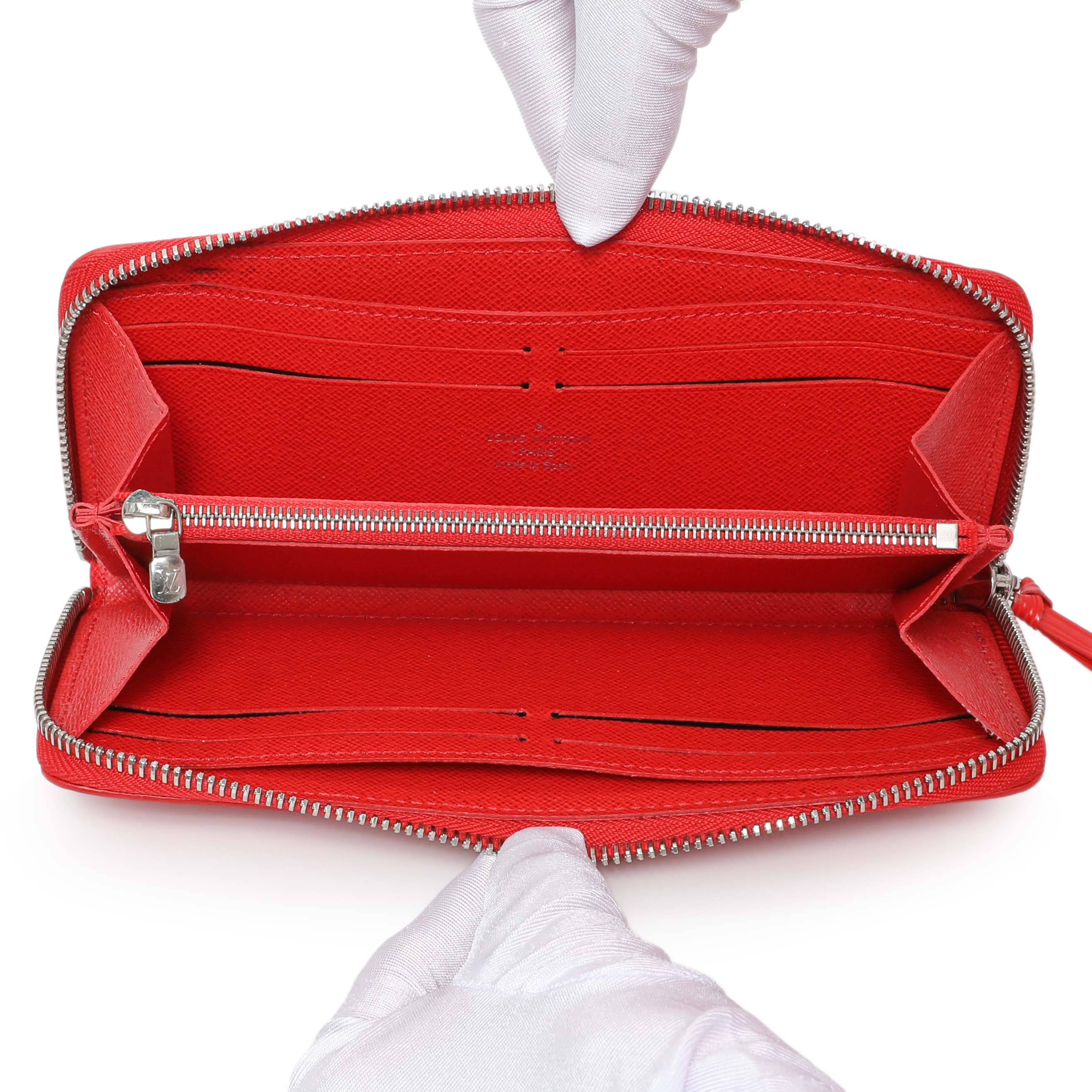 Louis Vuitton Red Epi Clemence Wallet - Image 12