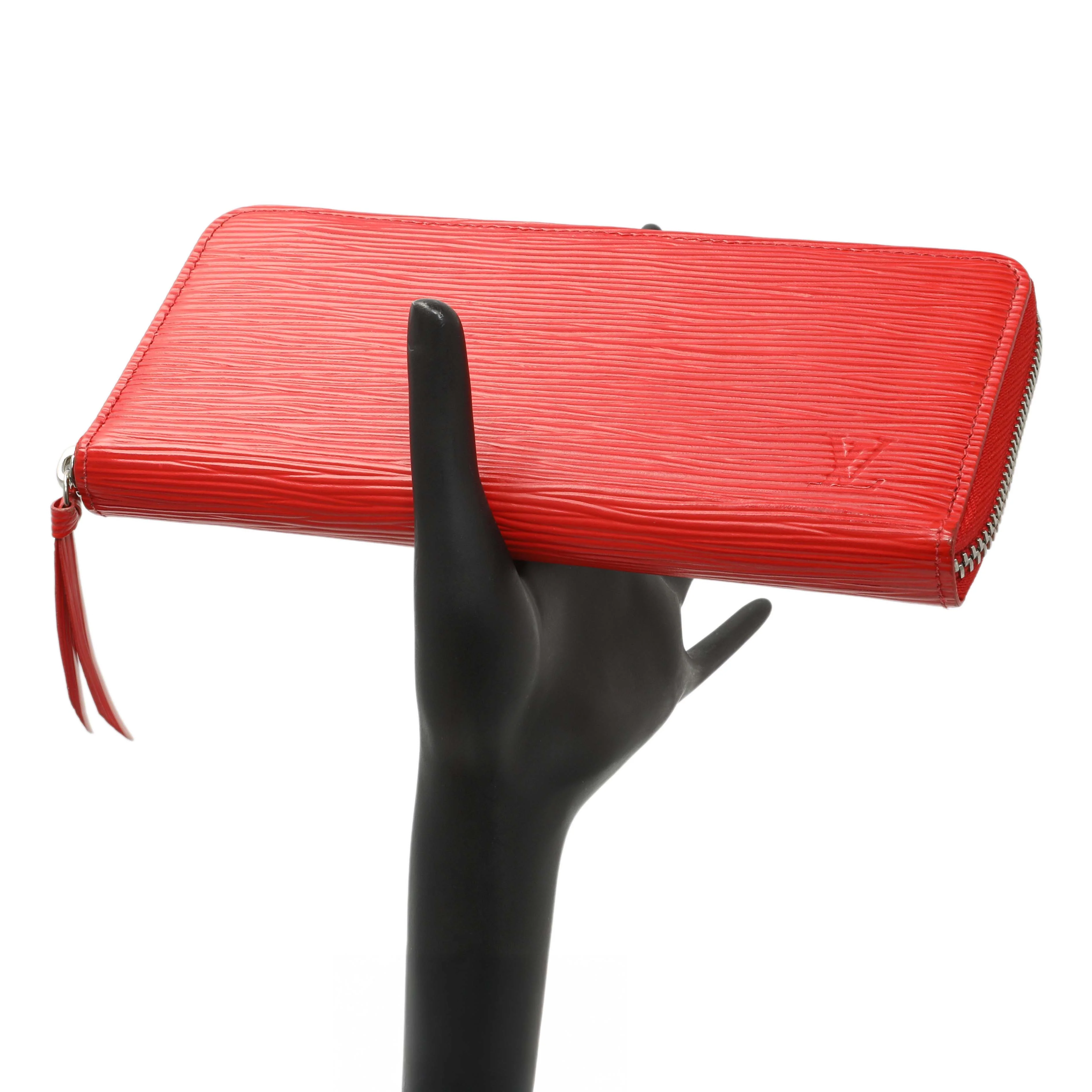 Louis Vuitton Red Epi Clemence Wallet - Image 15
