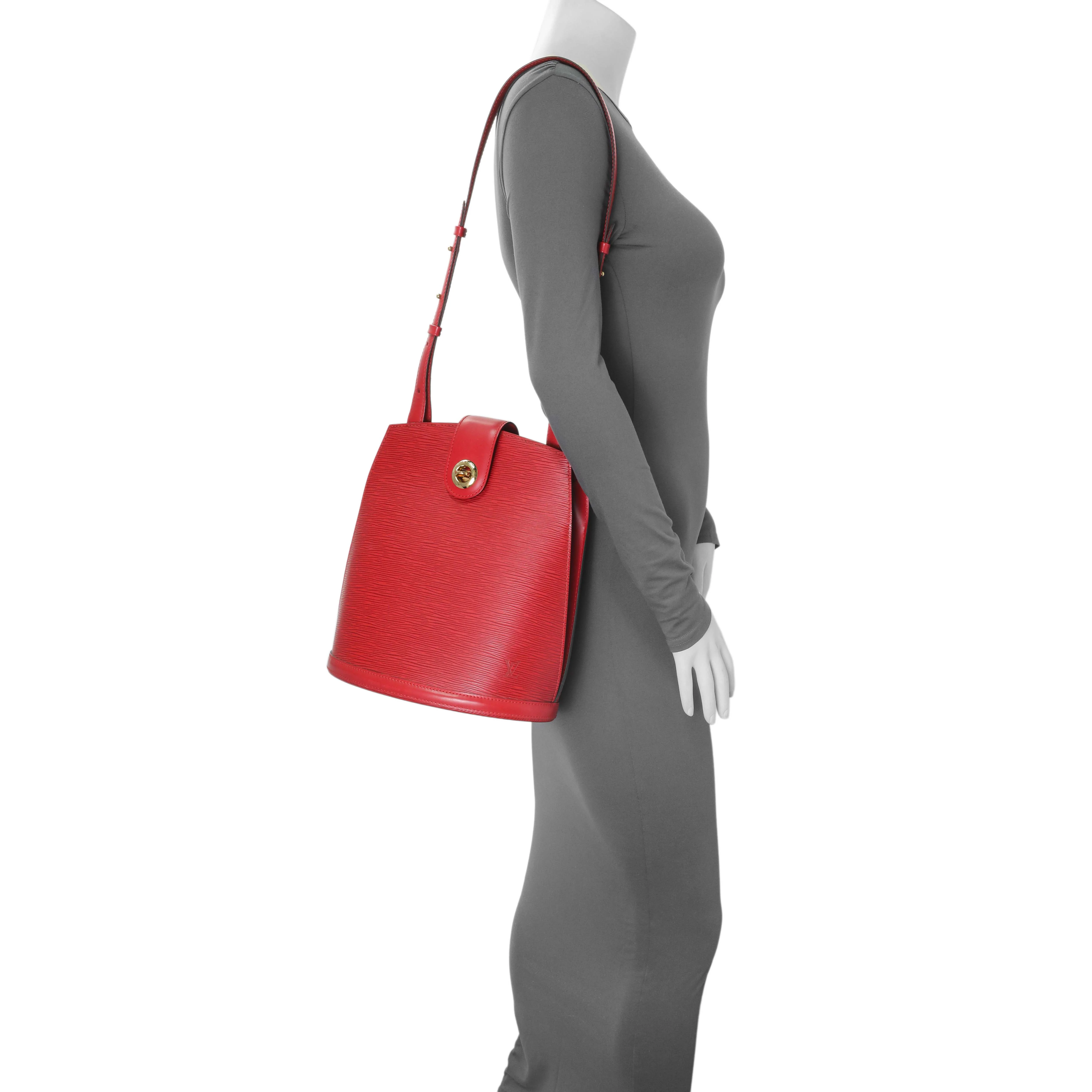 Louis Vuitton Red Epi Cluny - Image 10