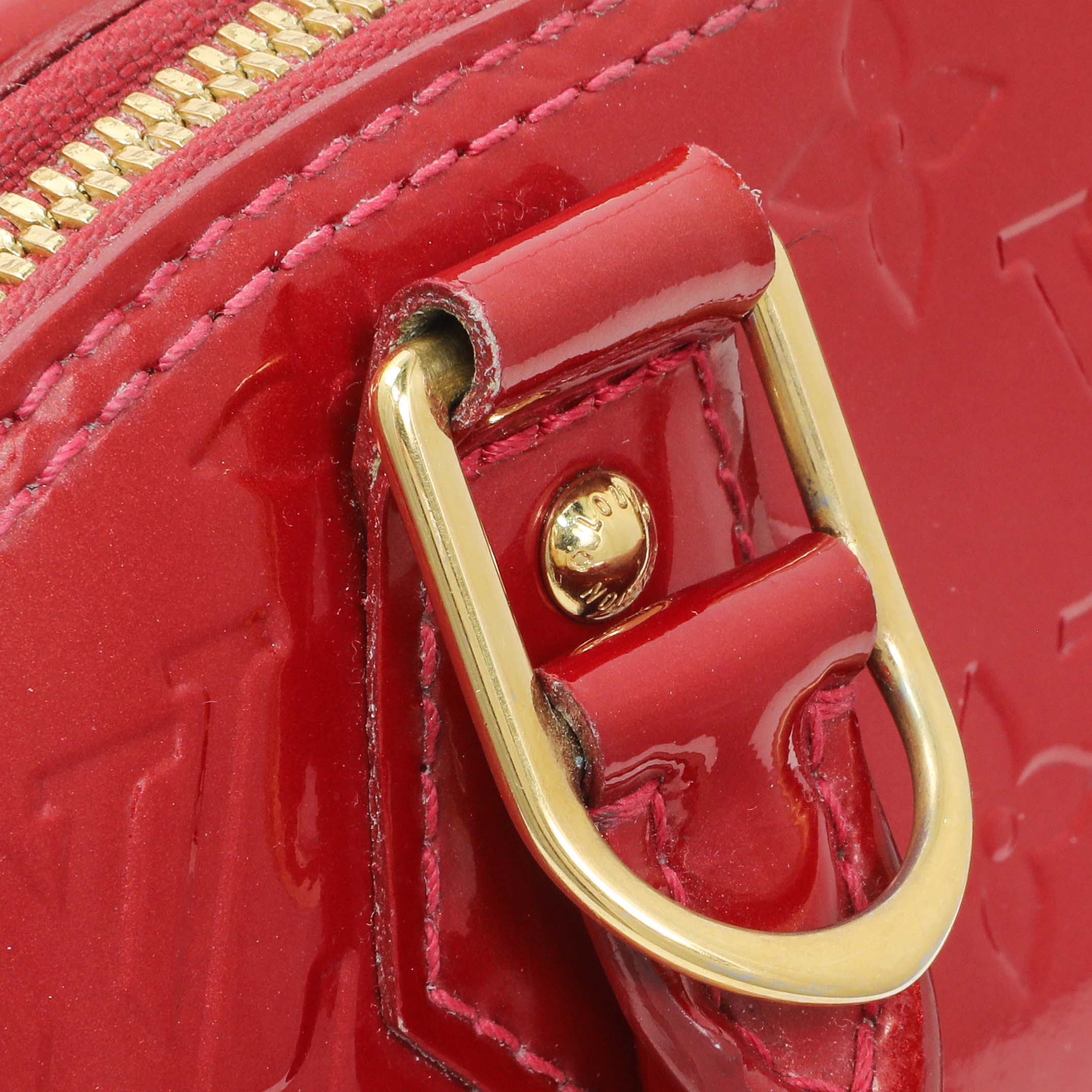 Louis Vuitton Red Vernis Alma BB - Image 11