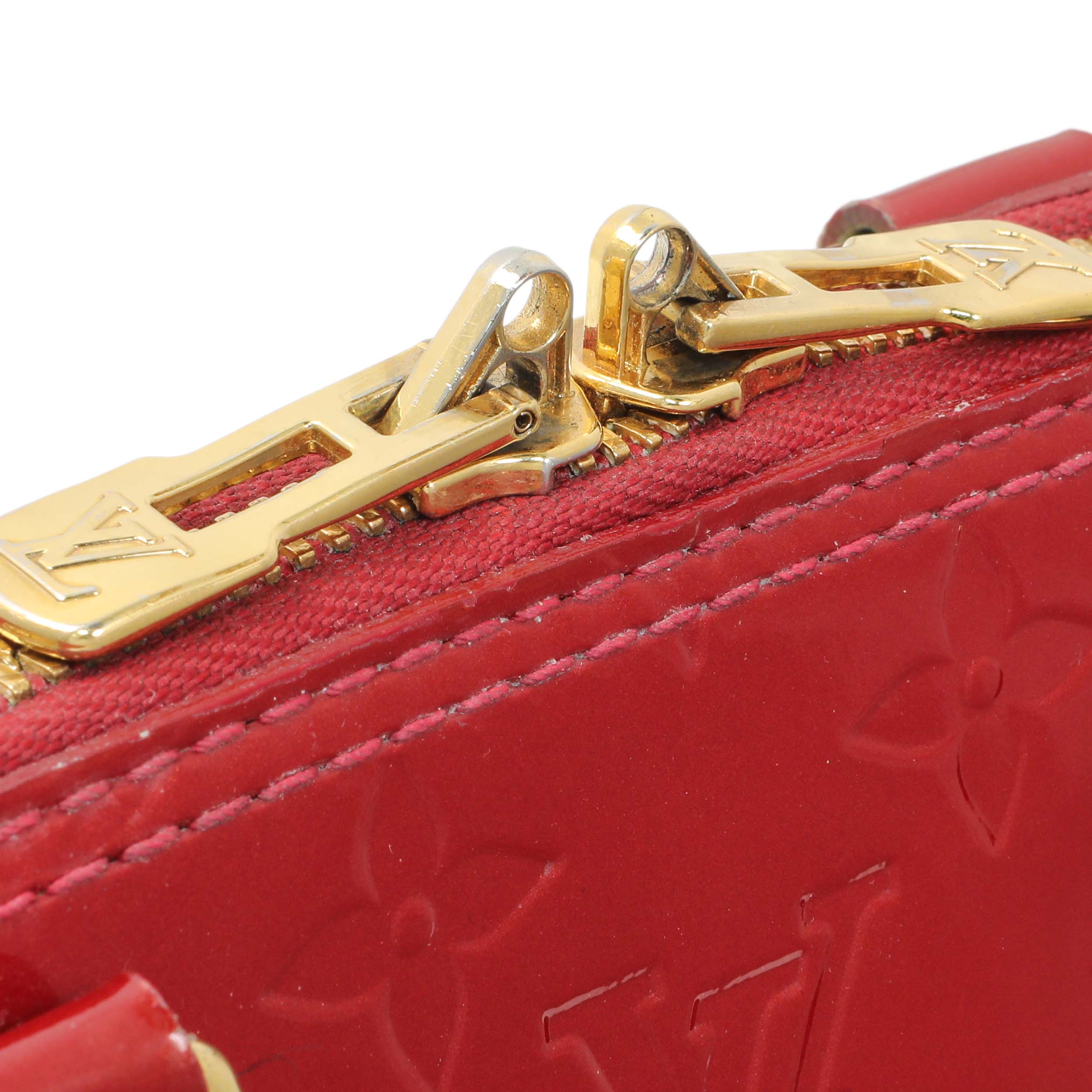 Louis Vuitton Red Vernis Alma BB - Image 12