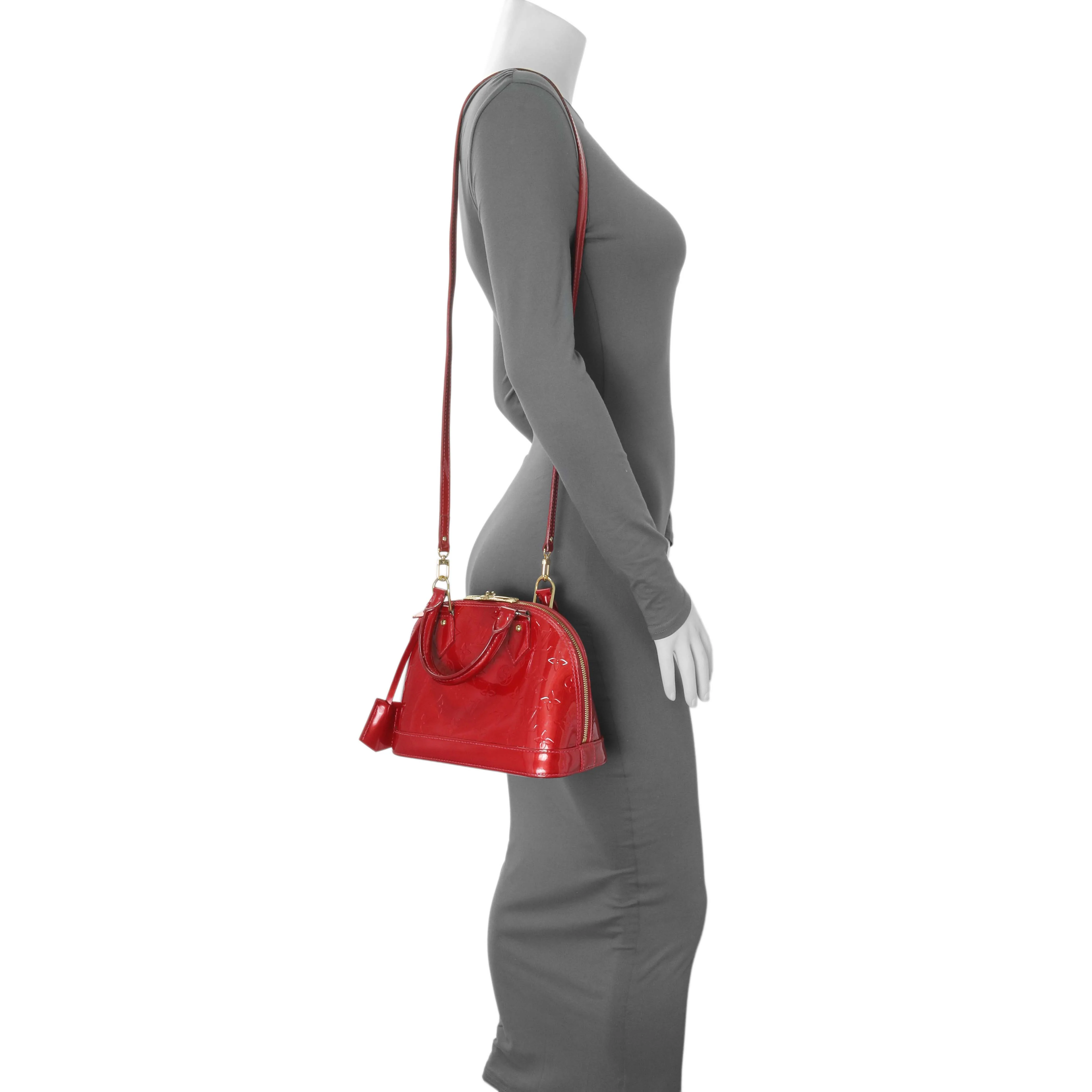 Louis Vuitton Red Vernis Alma BB - Image 13