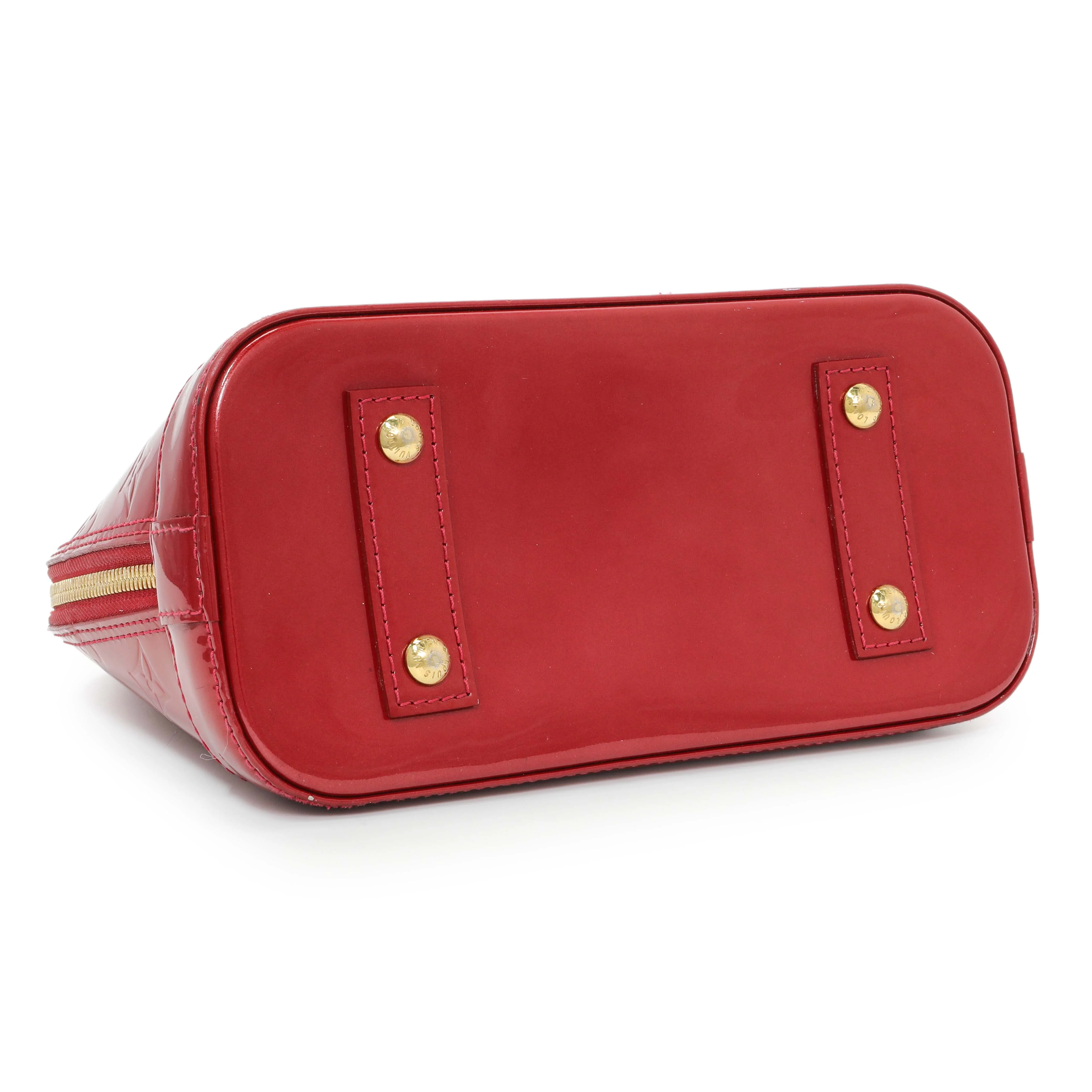 Louis Vuitton Red Vernis Alma BB - Image 3