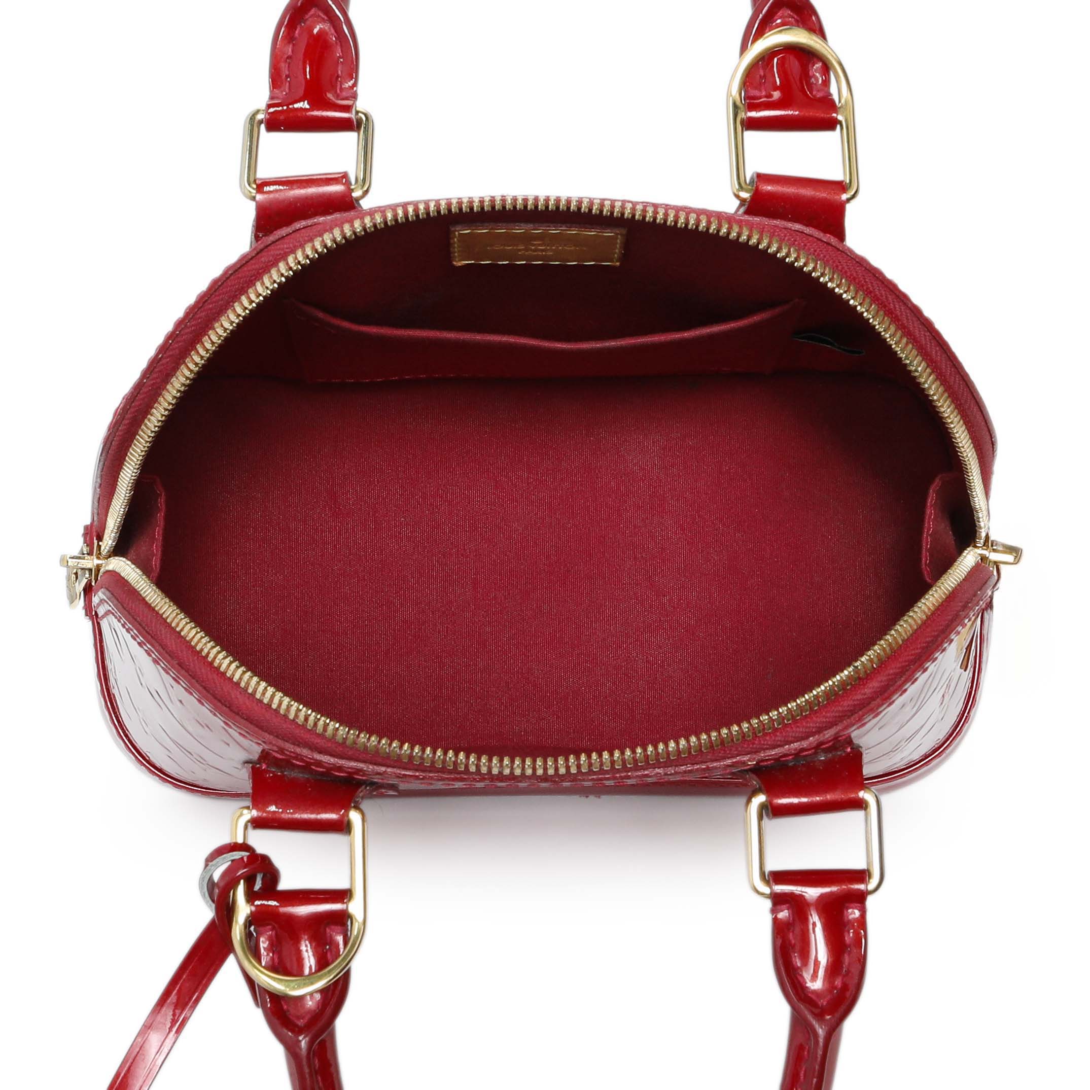 Louis Vuitton Red Vernis Alma BB - Image 8