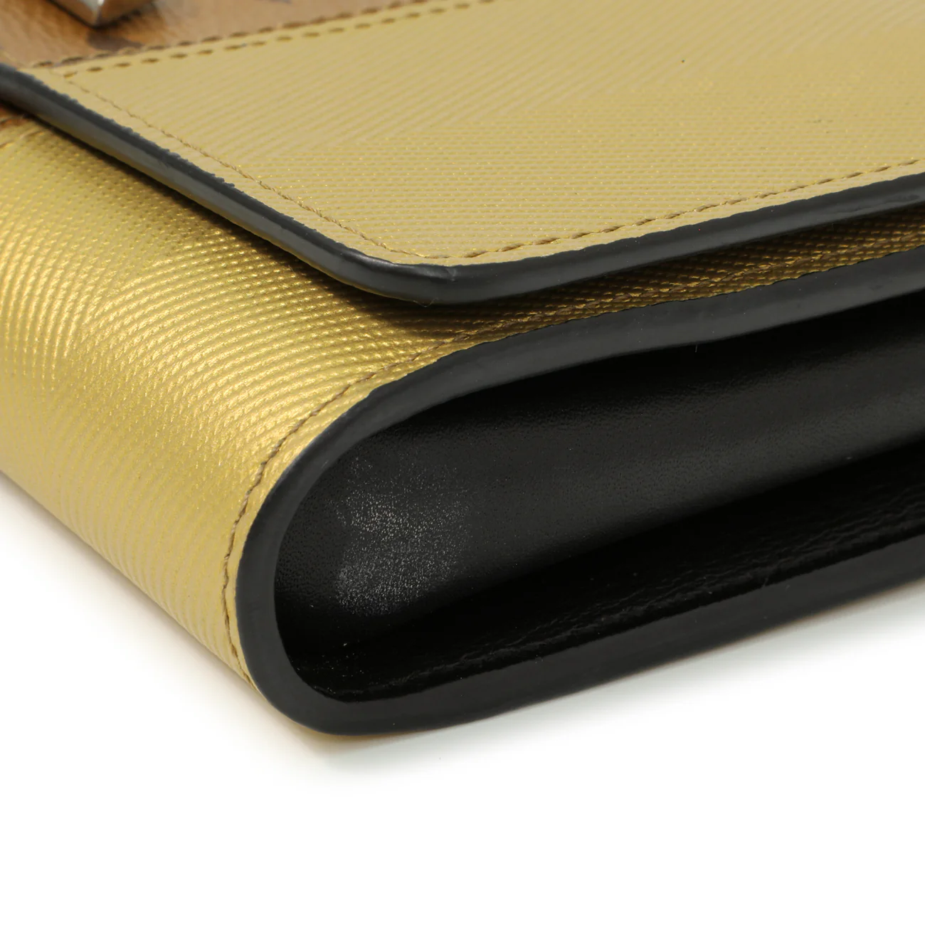 Louis Vuitton Reverse Monogram Studded Night Lights Twist Chain Wallet - Image 4