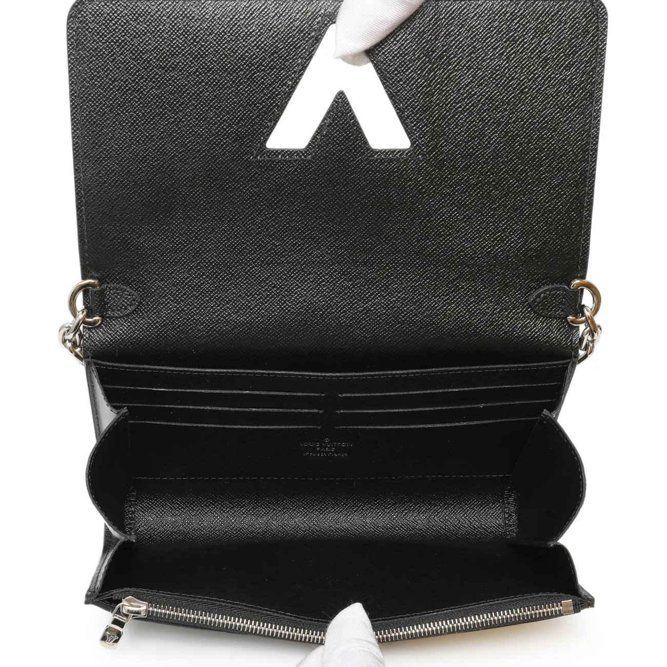 Louis Vuitton Reverse Monogram Studded Night Lights Twist Chain Wallet - Image 5