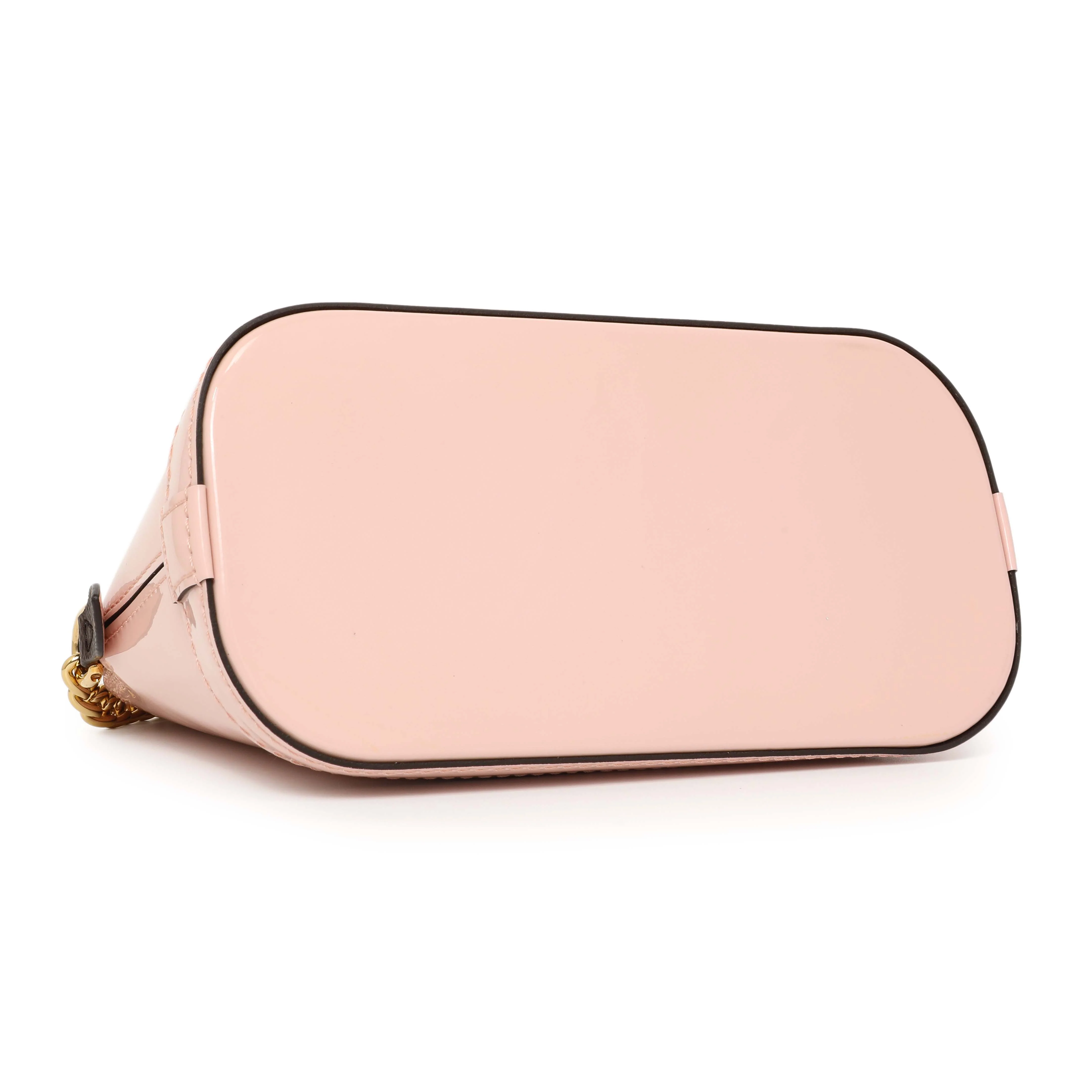 Louis Vuitton Rose Ballerine Vernis Monogram Alma Mini - Image 4