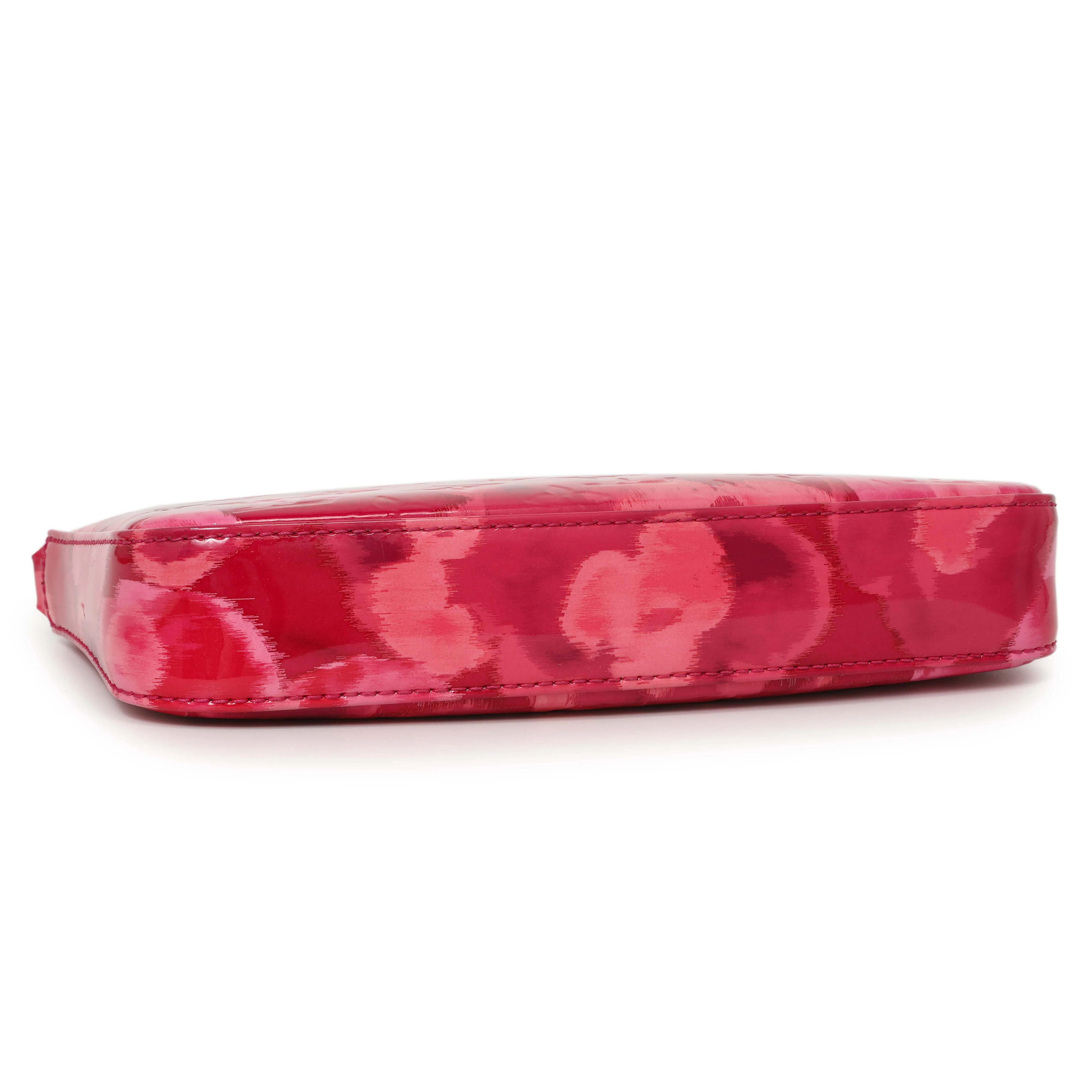 Louis Vuitton Rose Indien Vernis Ikat Pochette Accessories NM - Image 3