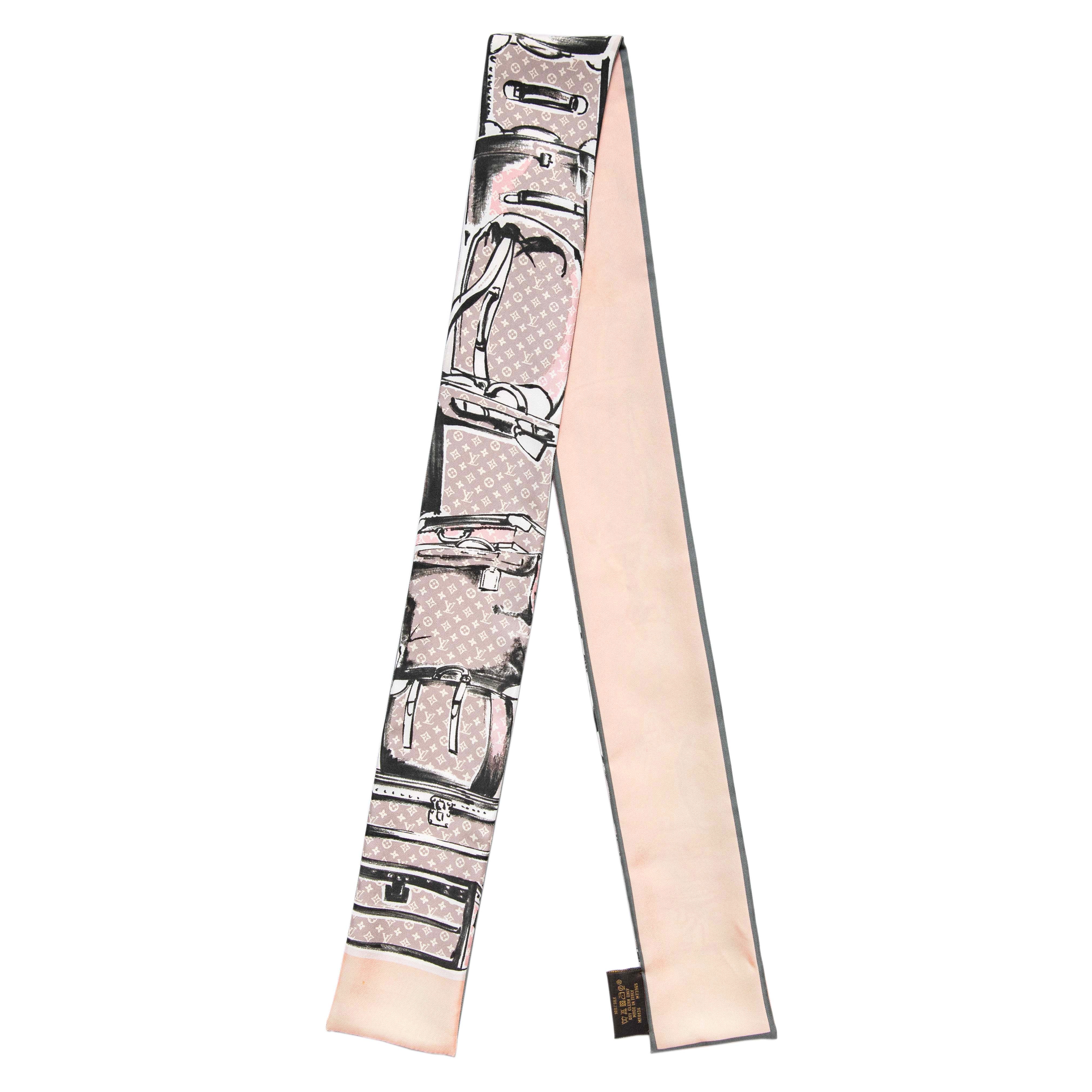 Louis Vuitton Rose Poudre Silk Monogram Trunks Bandeau - Image 2