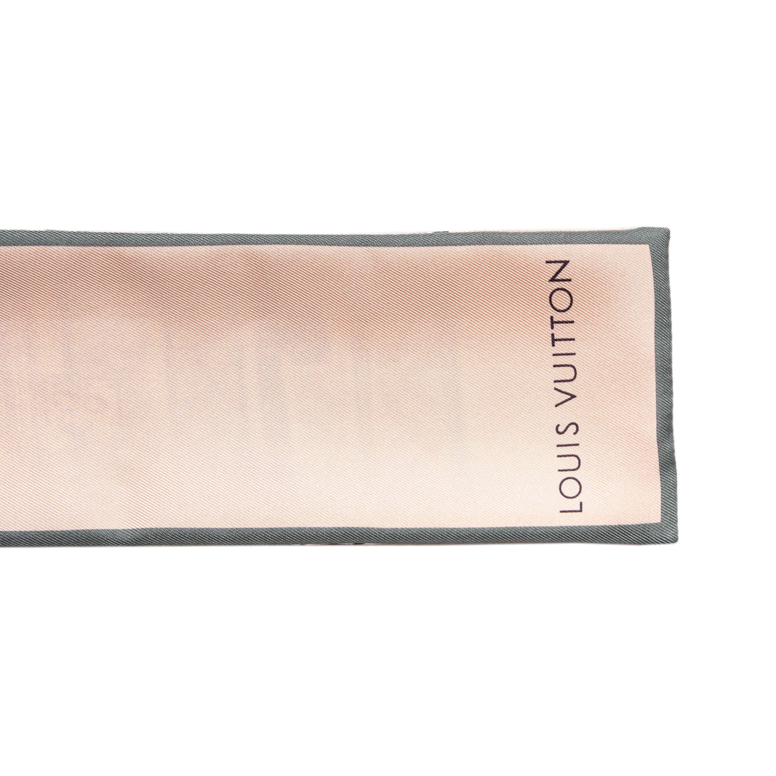 Louis Vuitton Rose Poudre Silk Monogram Trunks Bandeau - Image 3