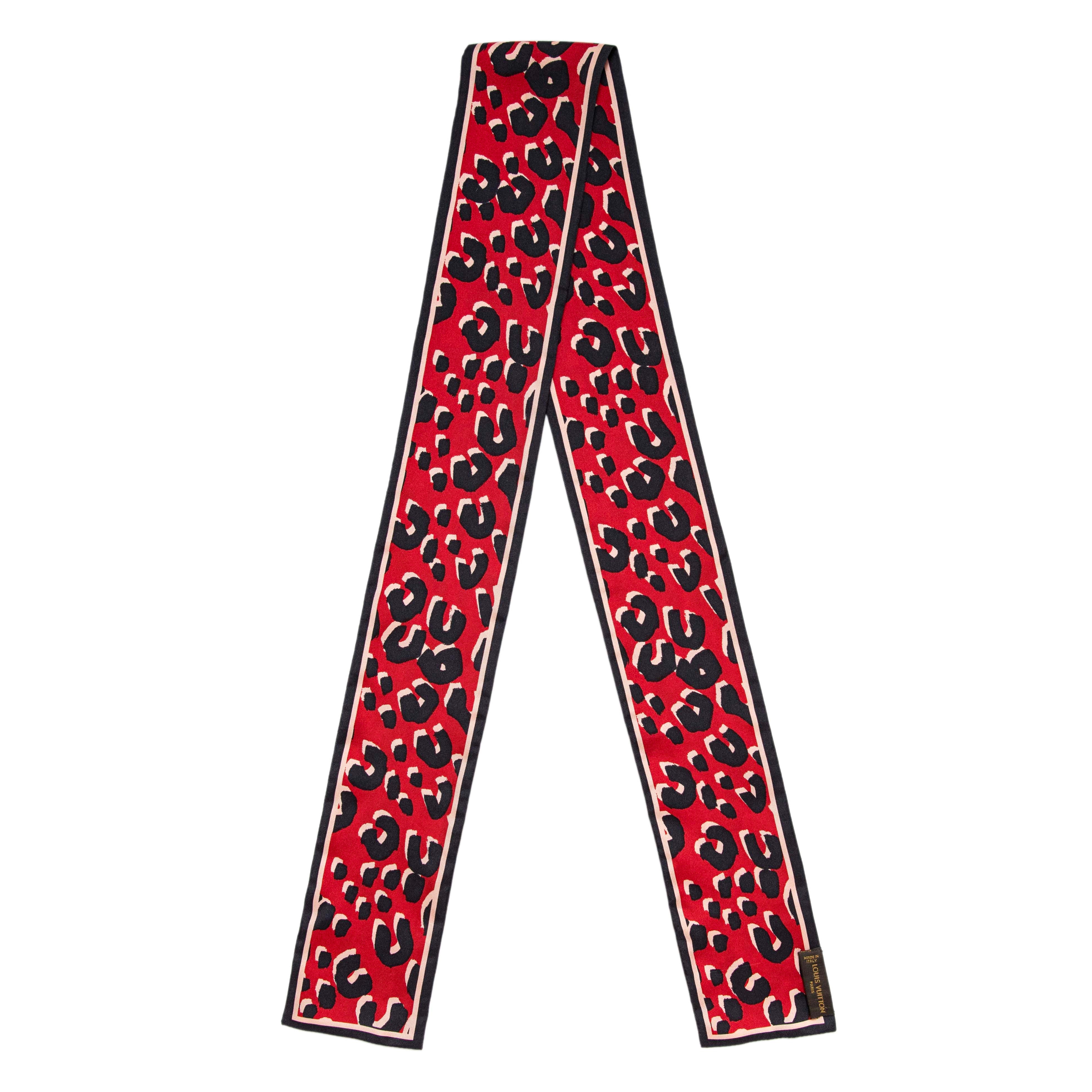 Louis Vuitton Rouge Silk Leopard Bandeau - Image 2