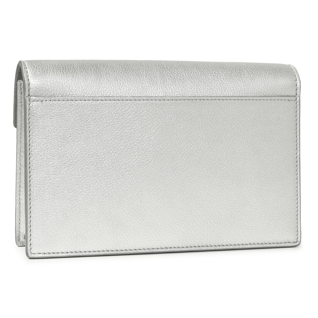 Louis Vuitton Silver Soft Calfskin Mylockme Chain Pochette - Image 2