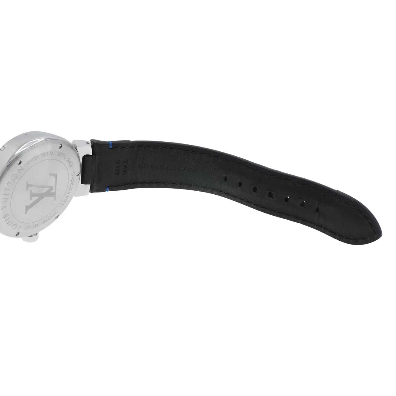 Louis Vuitton Stainless Steel Tambour GMT Q1157 - Image 5