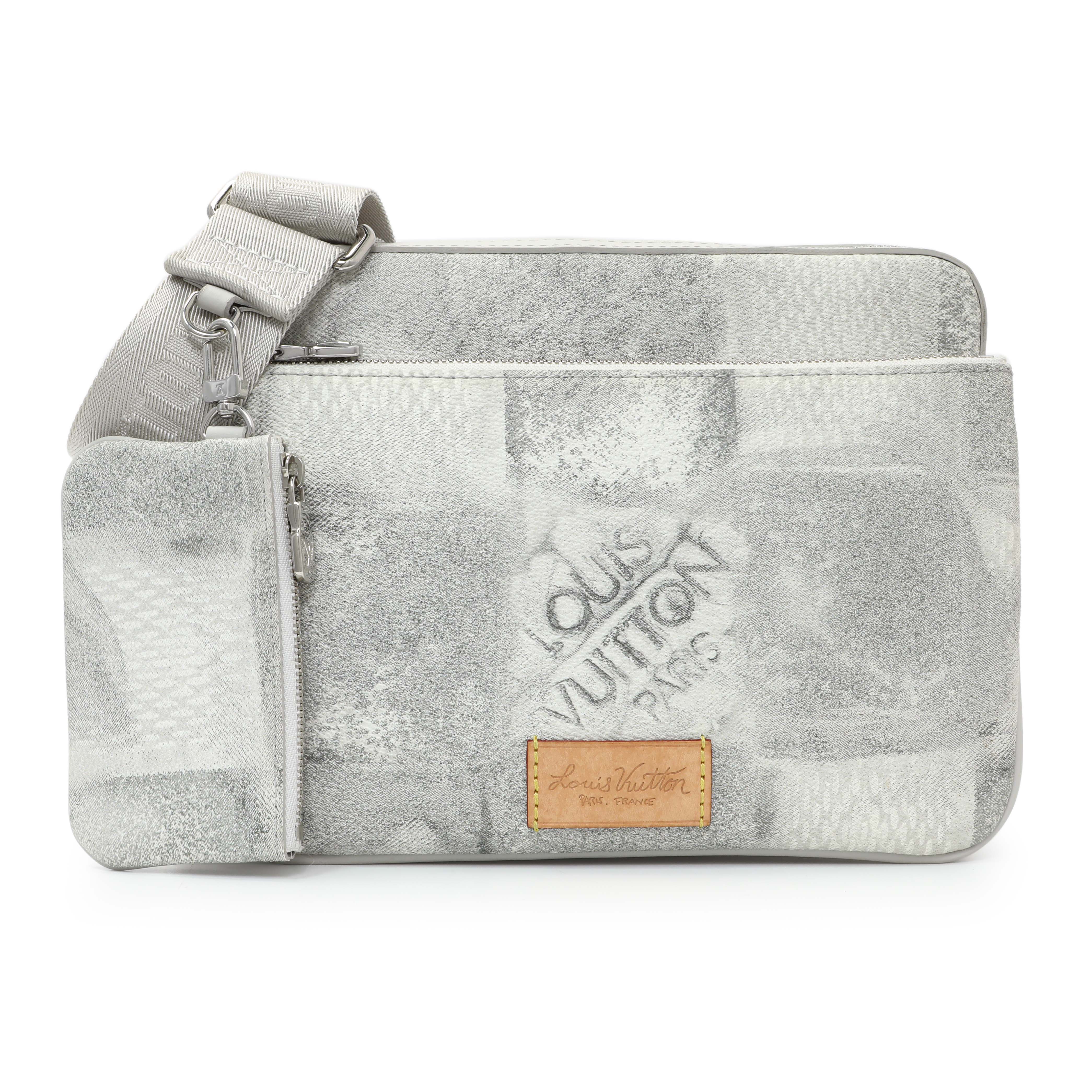 Louis Vuitton Stone Grey Damier Salt Trio Messenger
